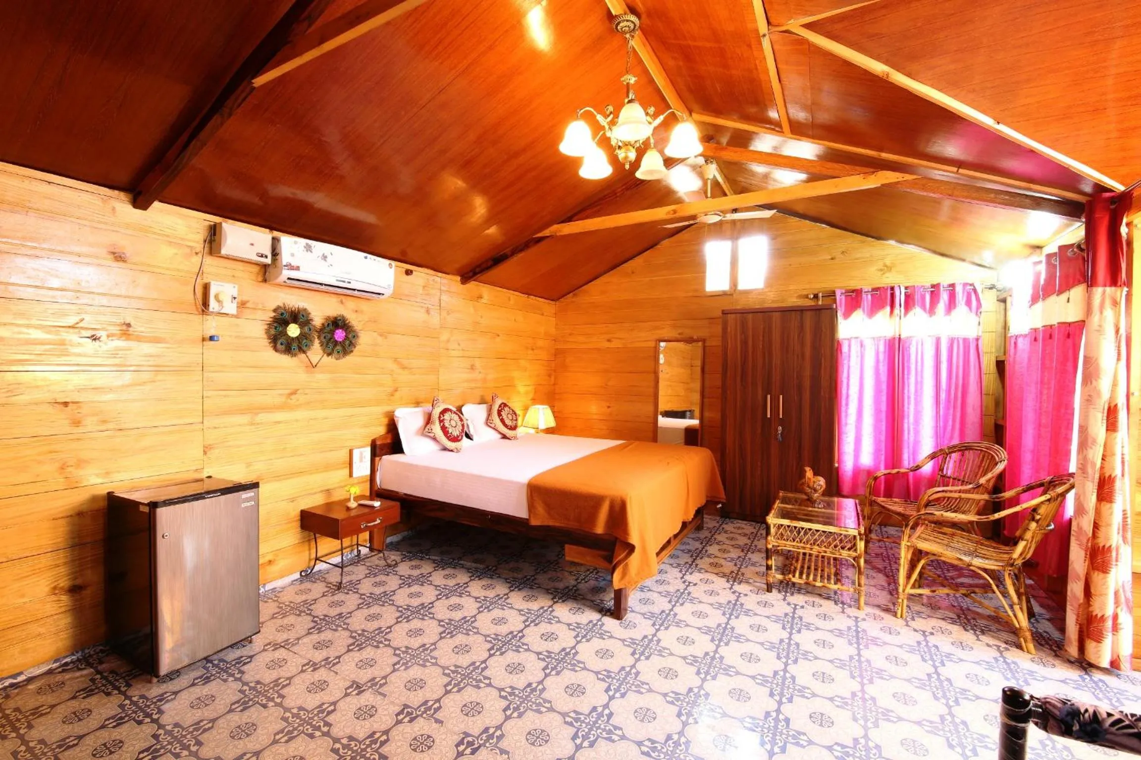Bed in Agonda Holiday Home