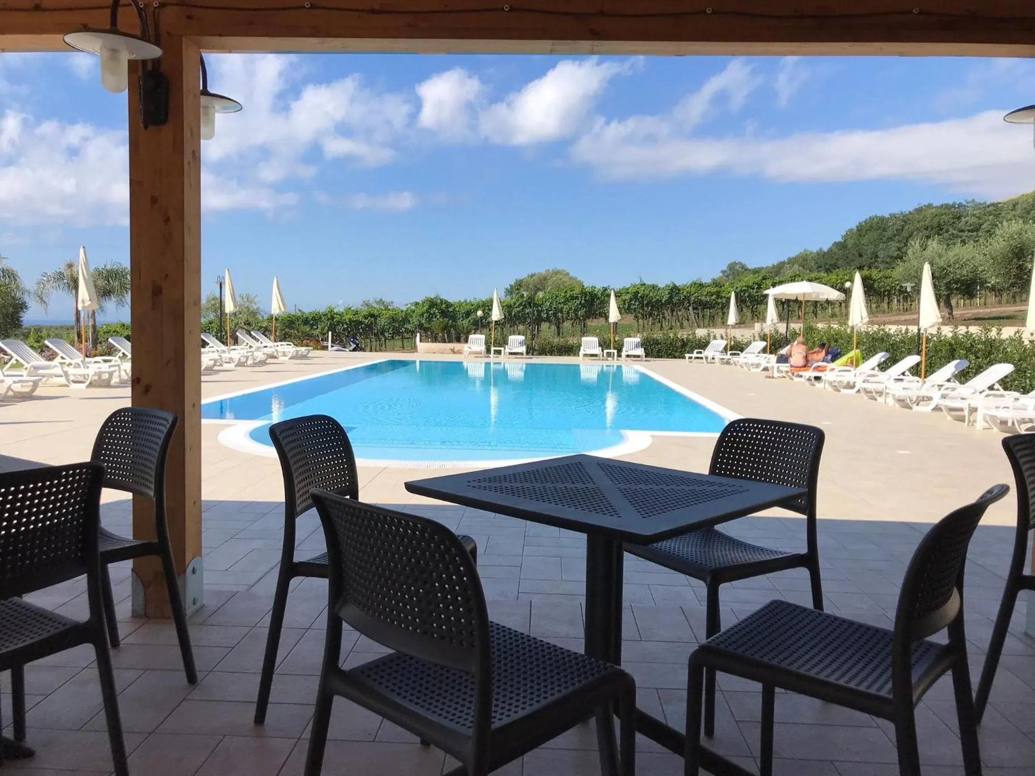 Pool view in Borgo San Cosmo Tropea