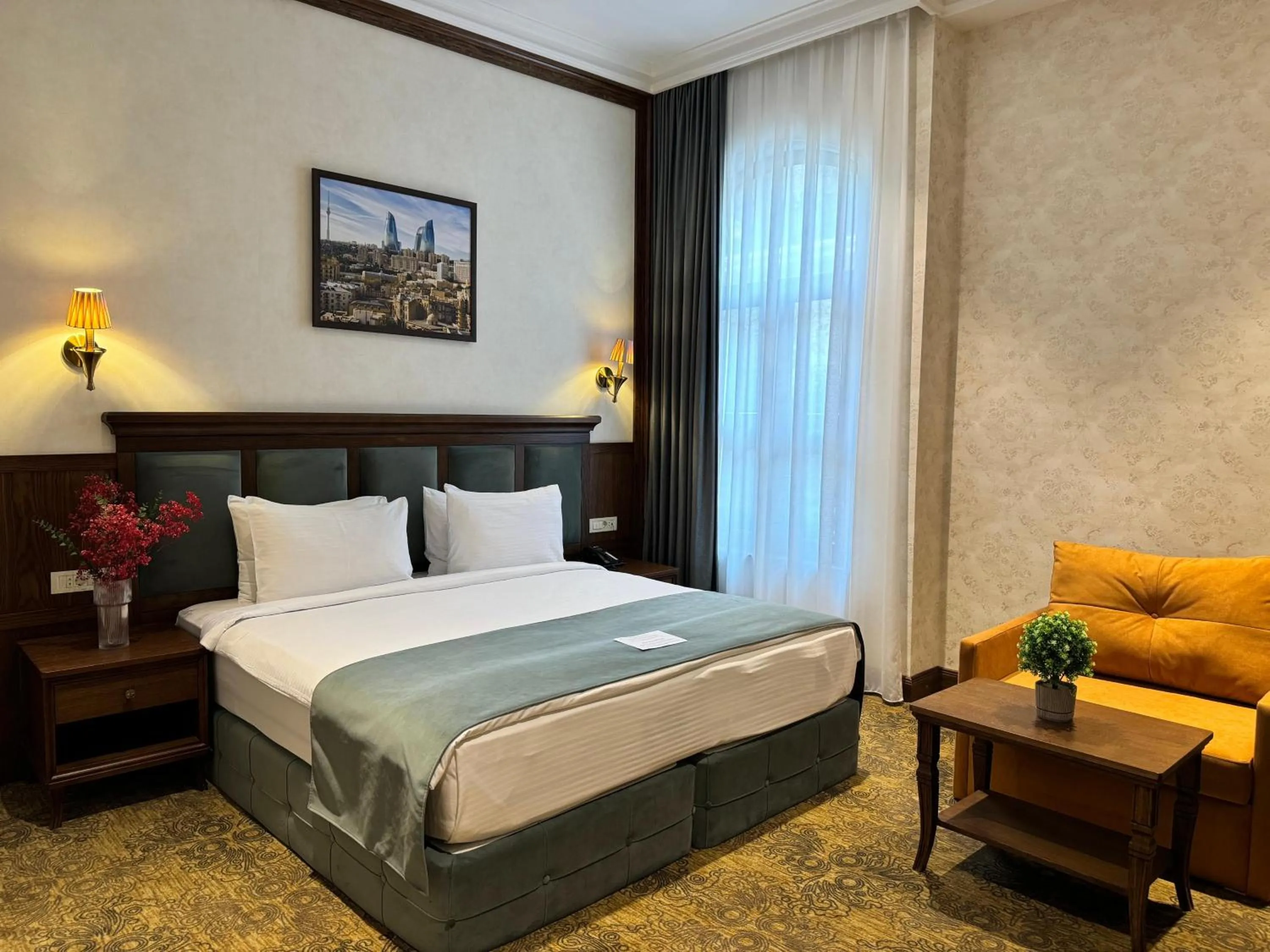 Bed in Midway Hotel Baku