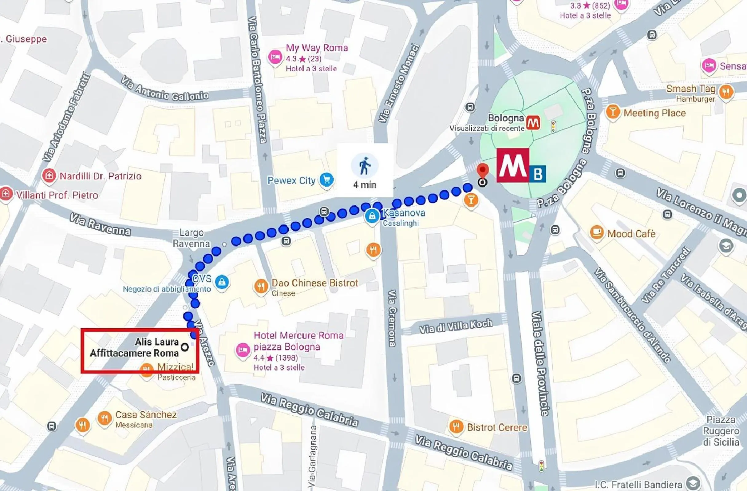 Nearby landmark in Alis Laura Guest House - Near Metro Bologna, Easy Access to All Rome