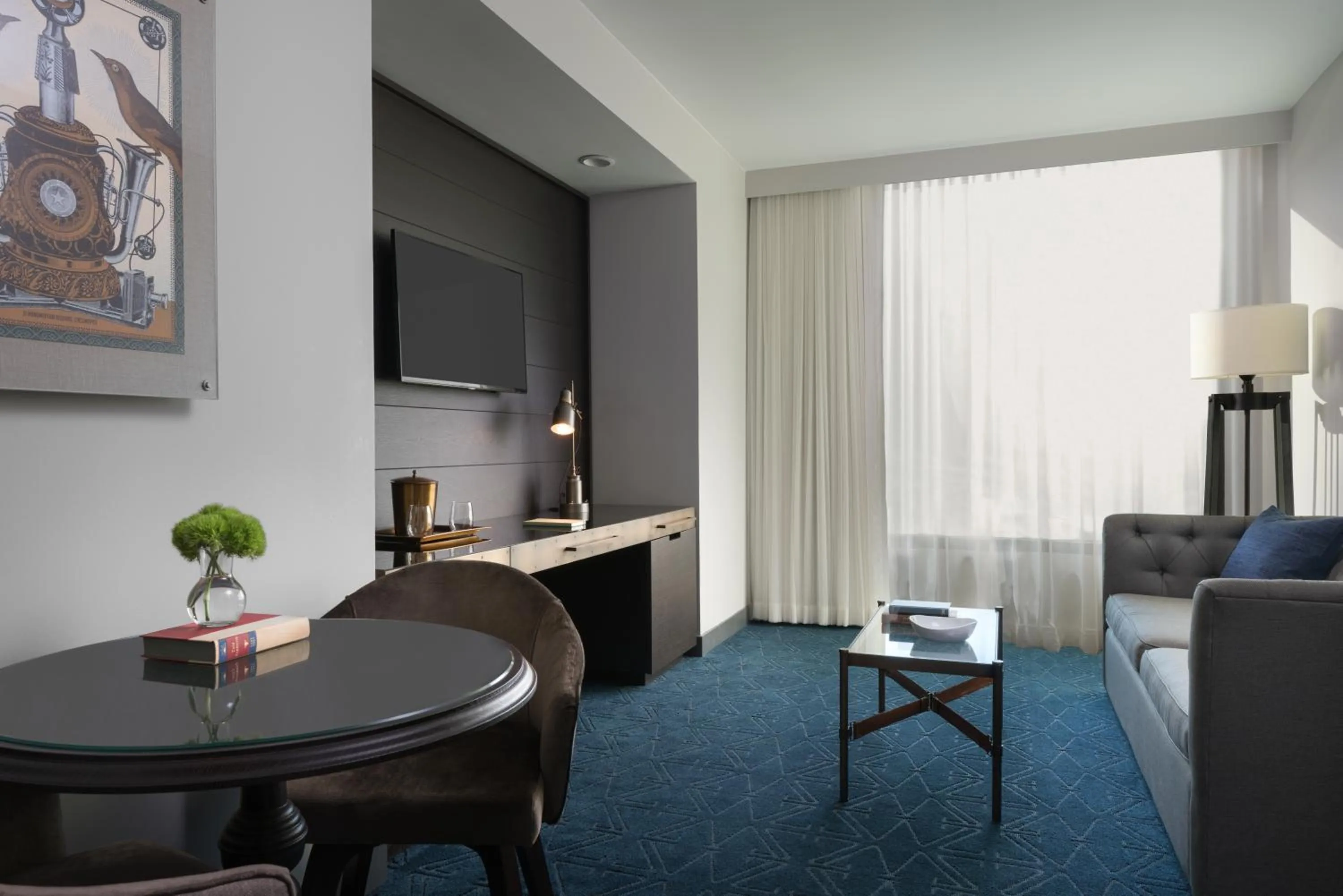 Living room in Hotel Van Zandt