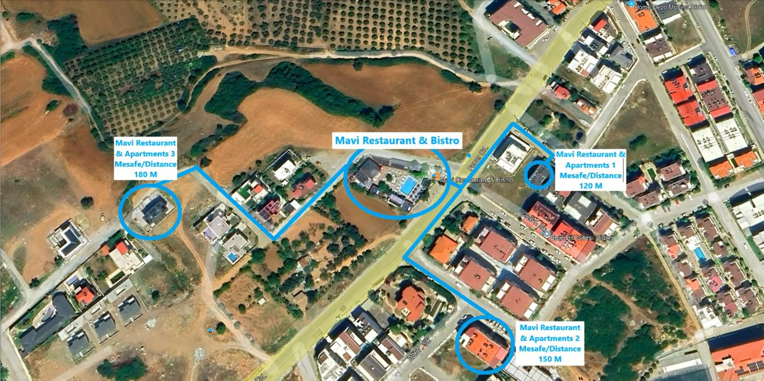 Property building in Mavi Restaurant & Apartments 1