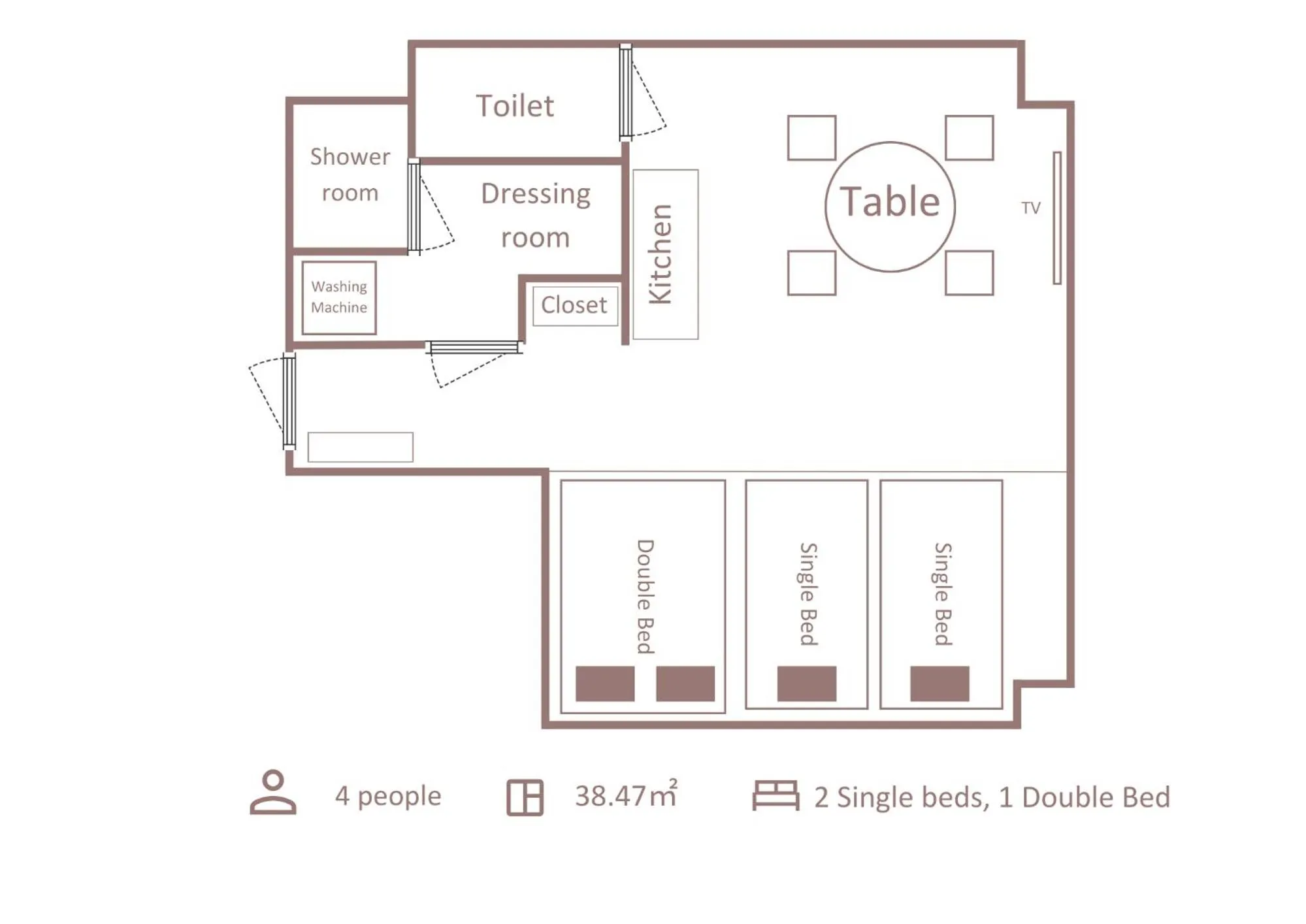 Floor plan in Minn Asakusa Kuramae North