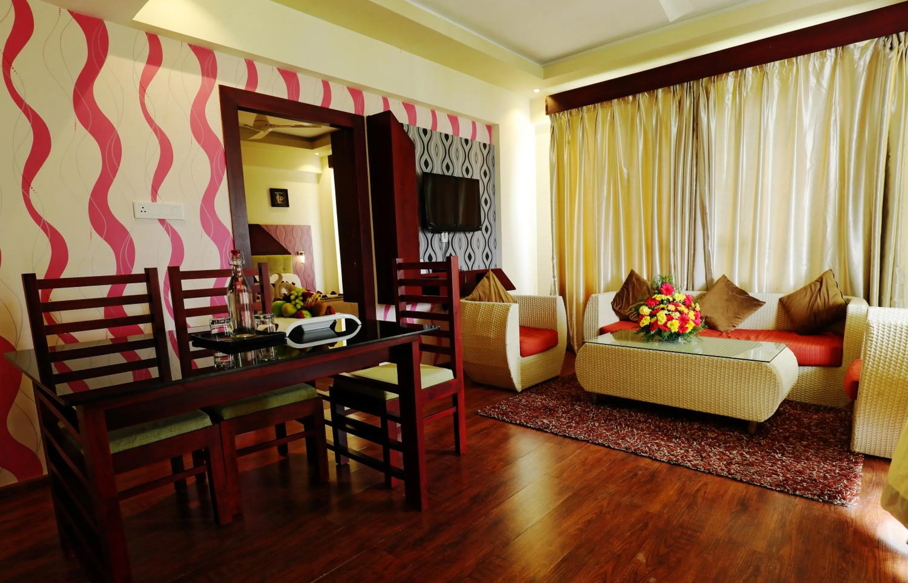 Living room in Gokulam Park Munnar