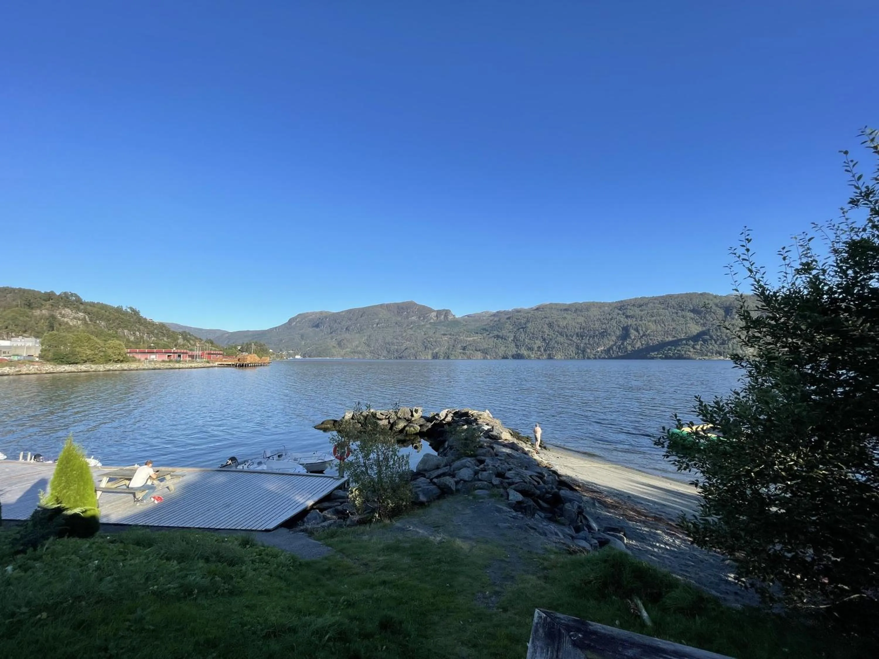 Sea view in Sauda Fjord Camping