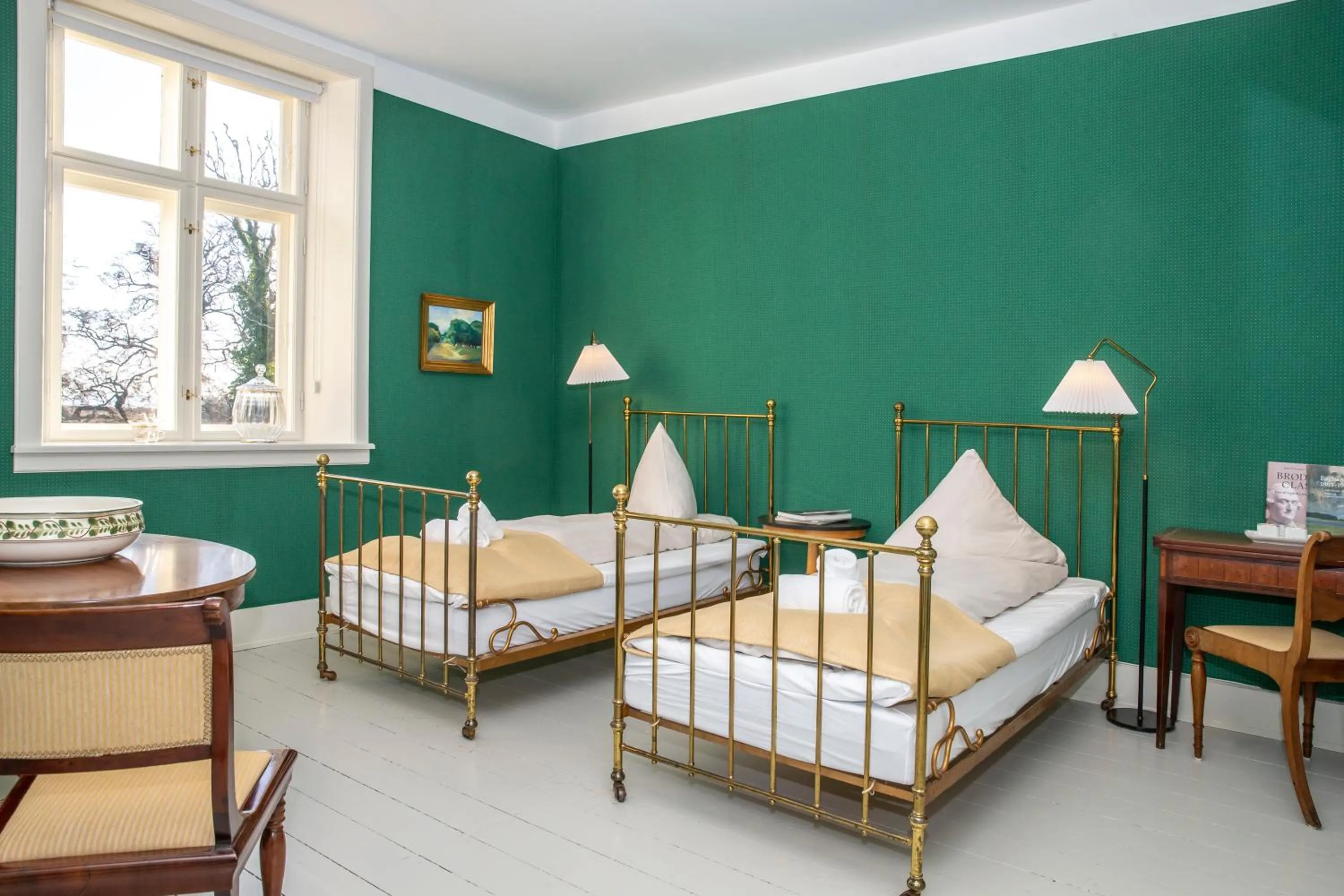 Bed in Fuglsang Herregaard Hotel