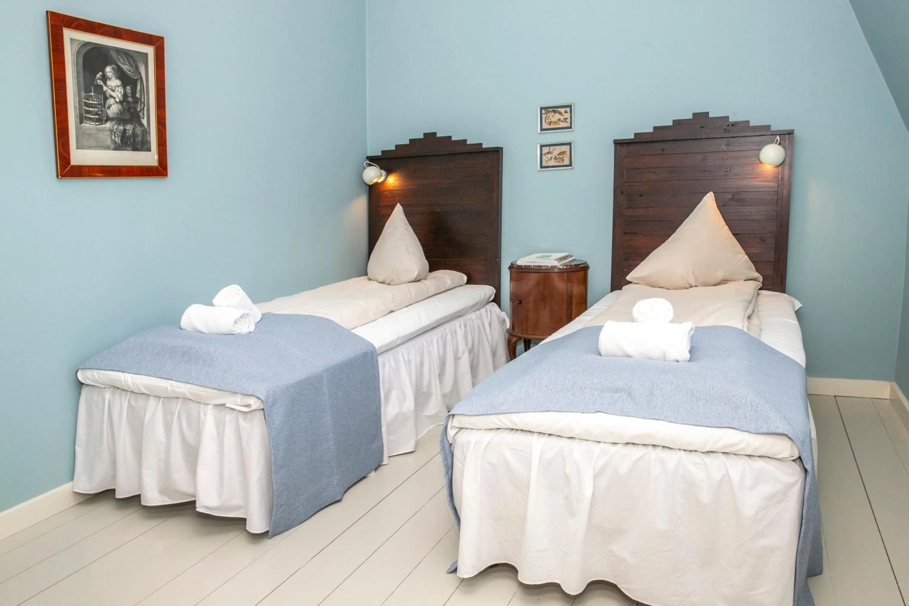 Bed in Fuglsang Herregaard Hotel