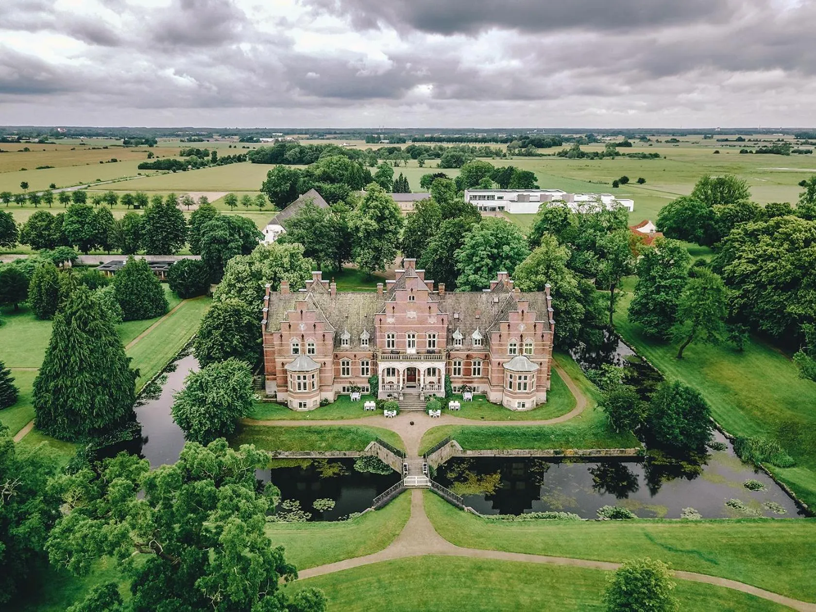 Bird's eye view in Fuglsang Herregaard Hotel
