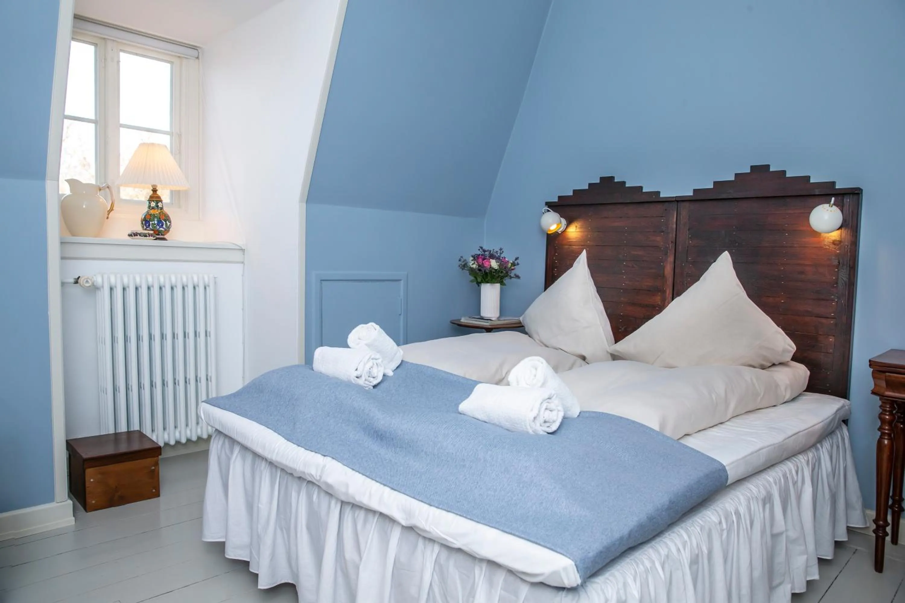 View (from property/room), Bed in Fuglsang Herregaard Hotel