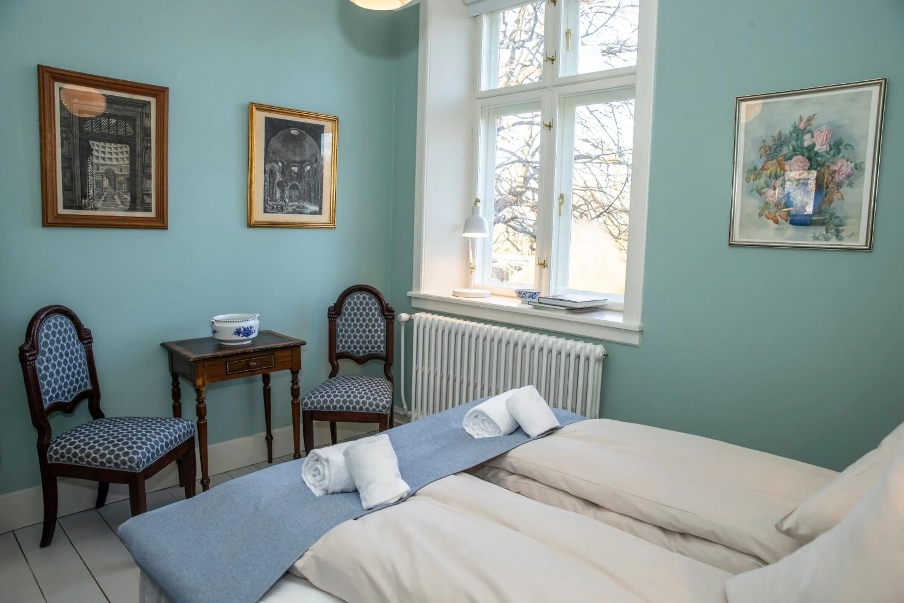 Bed in Fuglsang Herregaard Hotel