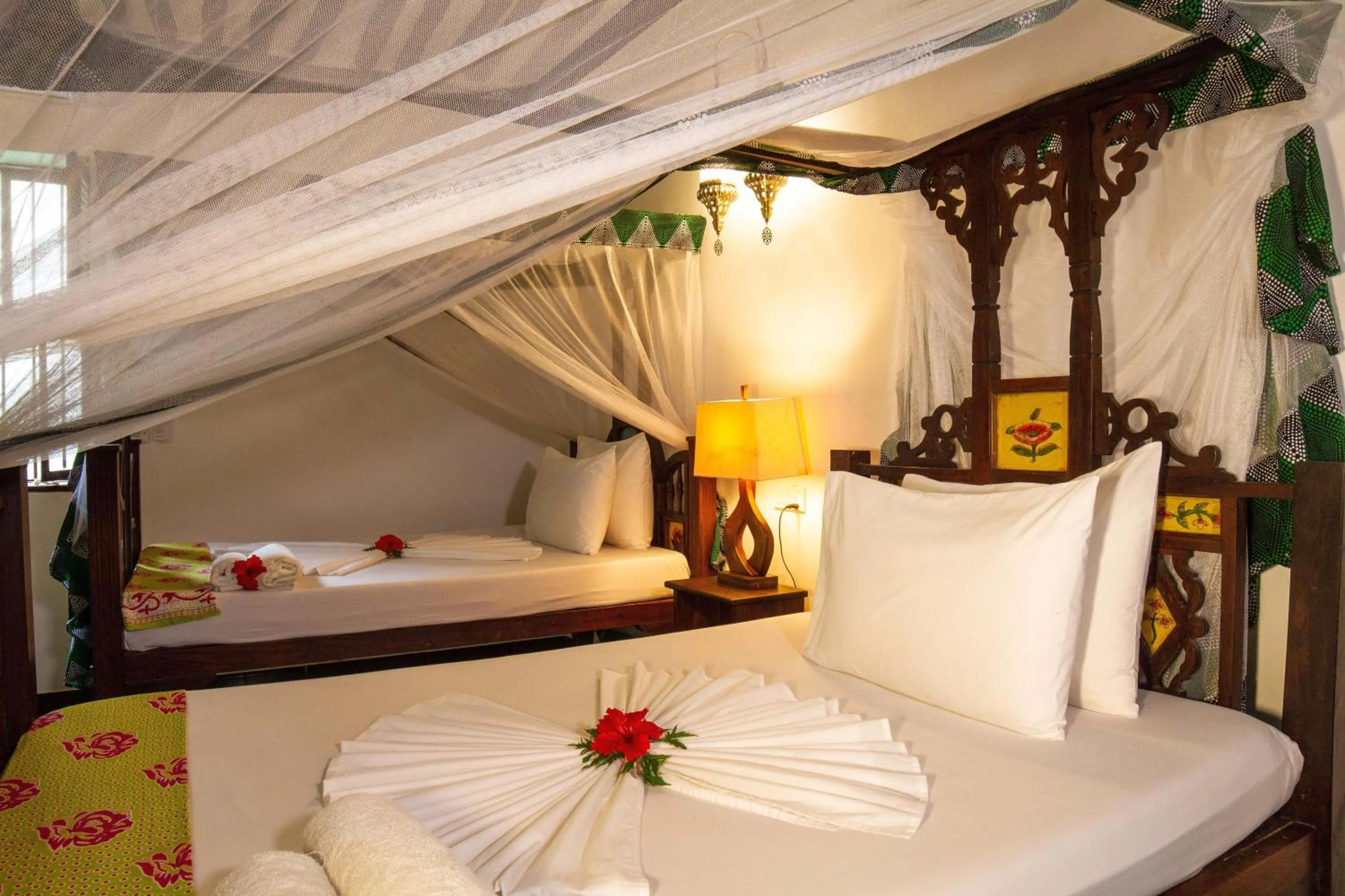 Bed in Villa Bahati Zanzibar