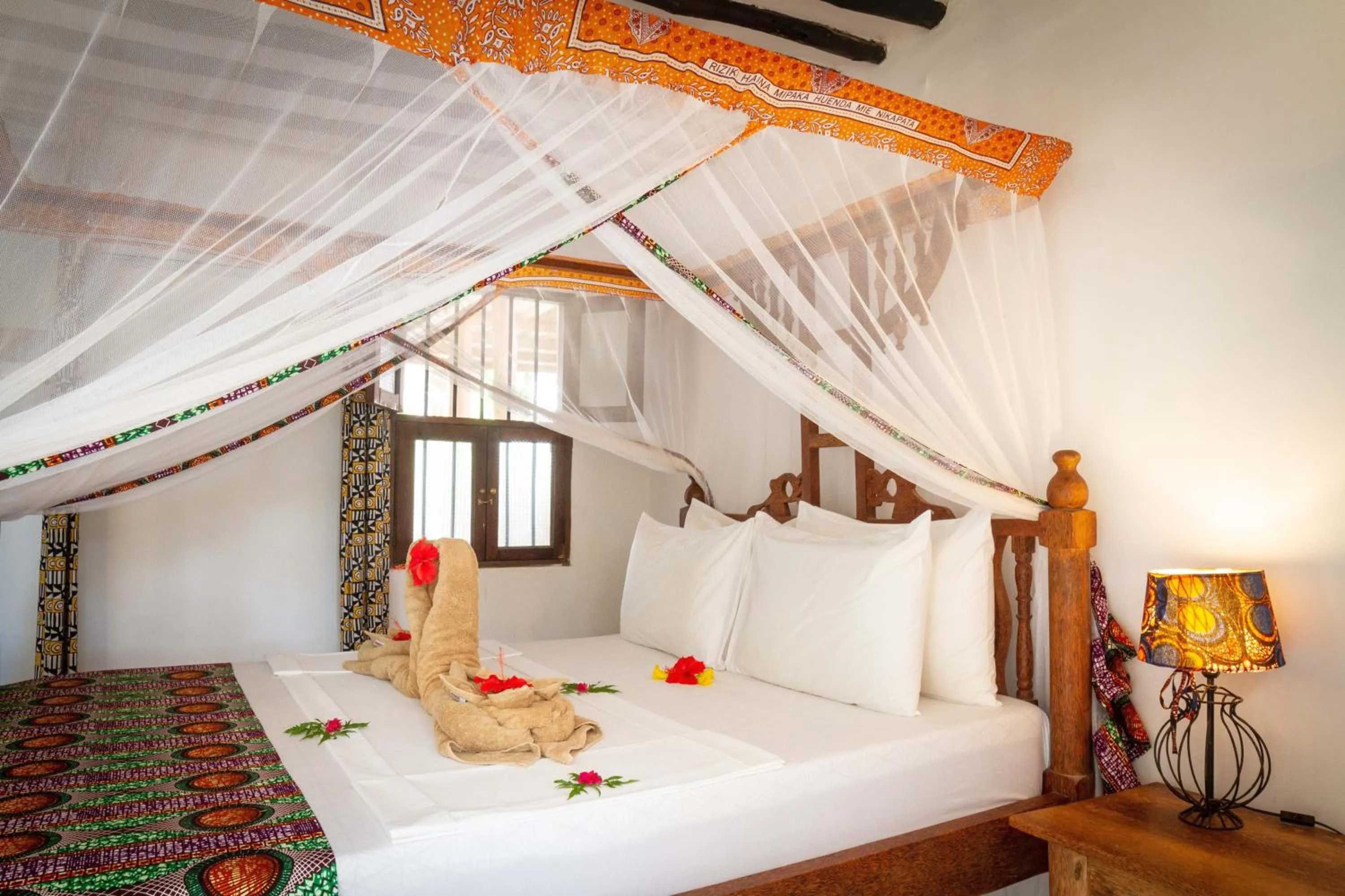 Bed in Villa Bahati Zanzibar