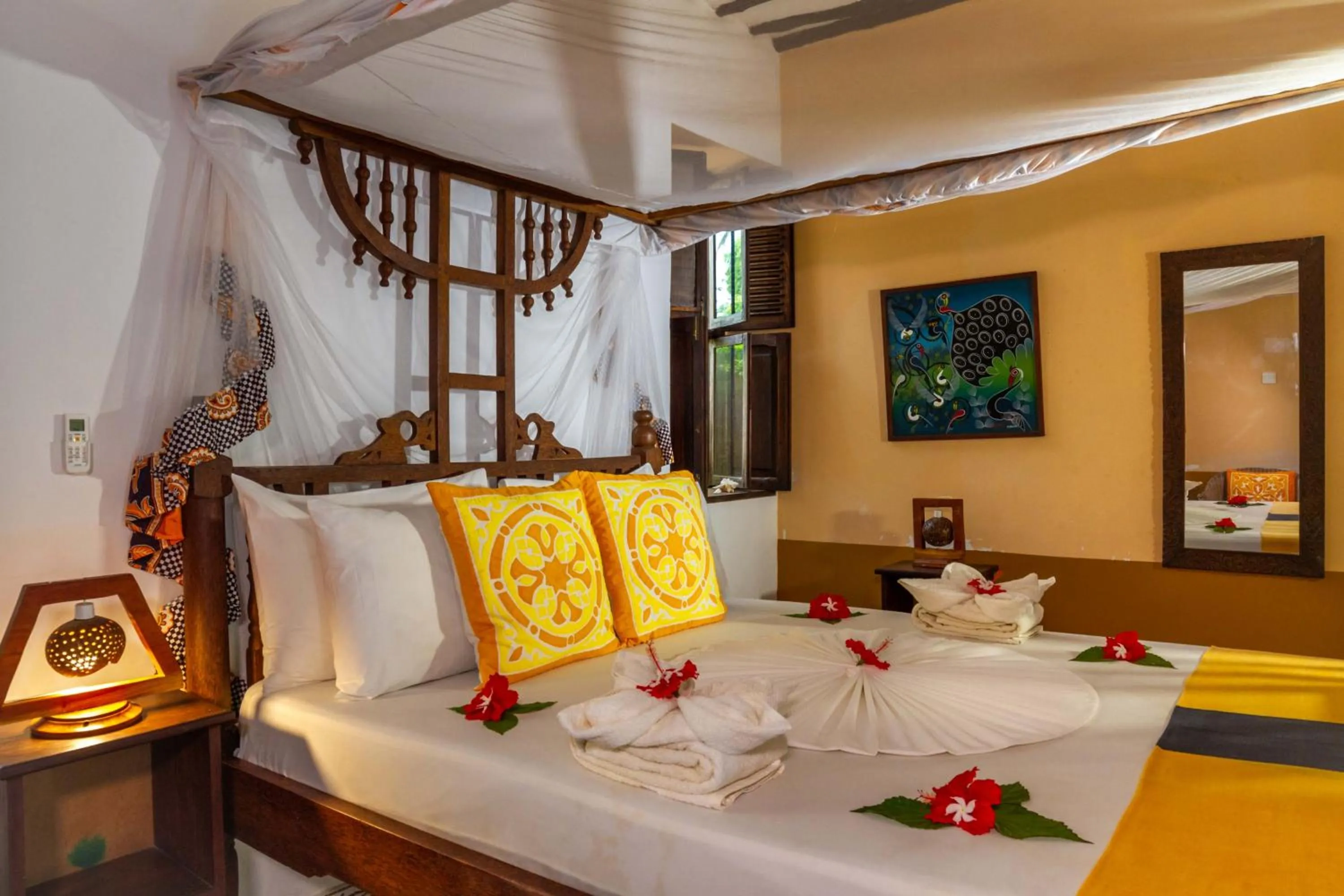 Bed in Villa Bahati Zanzibar