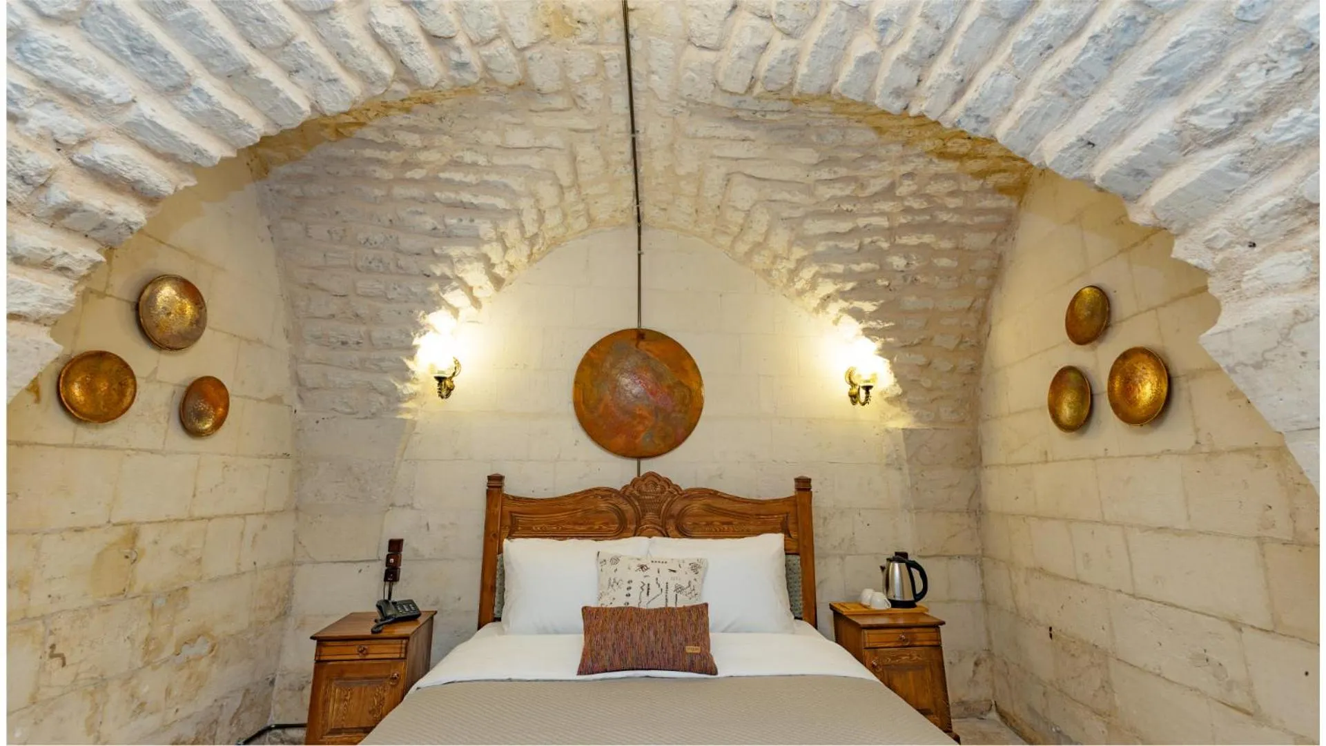 Bedroom, Bed in Stone House by Cevahir