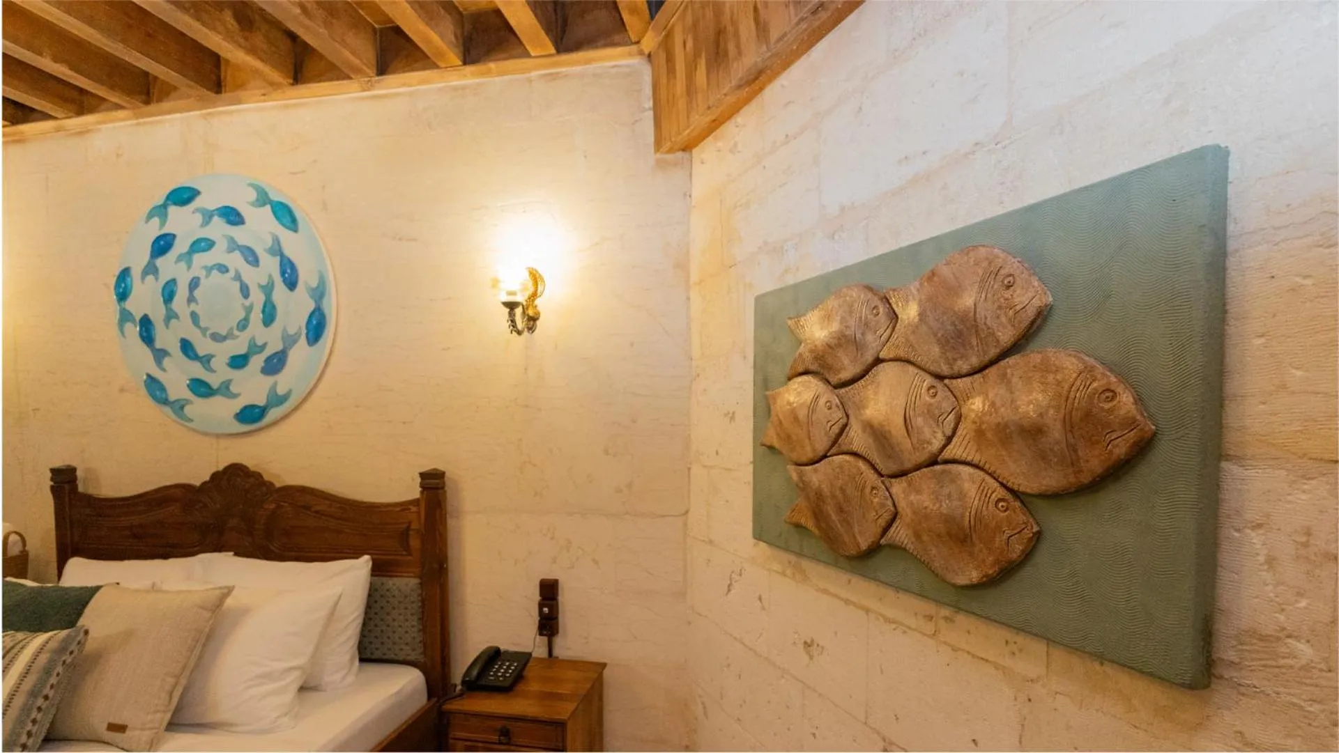 Decorative detail, Bed in Stone House by Cevahir