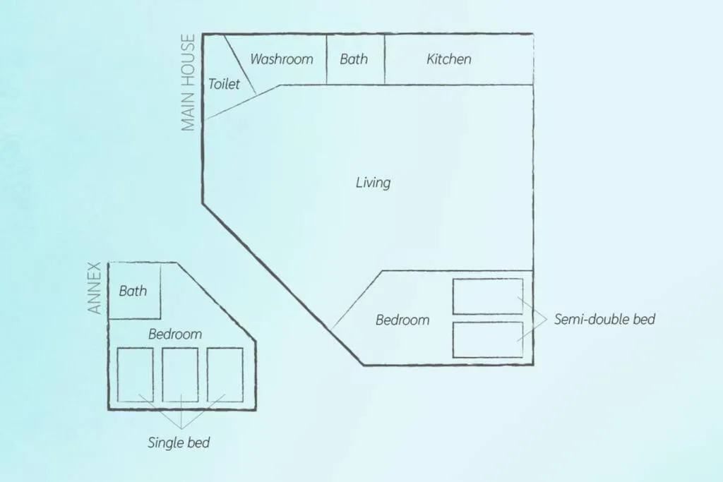 Floor plan in Shiraho Villa