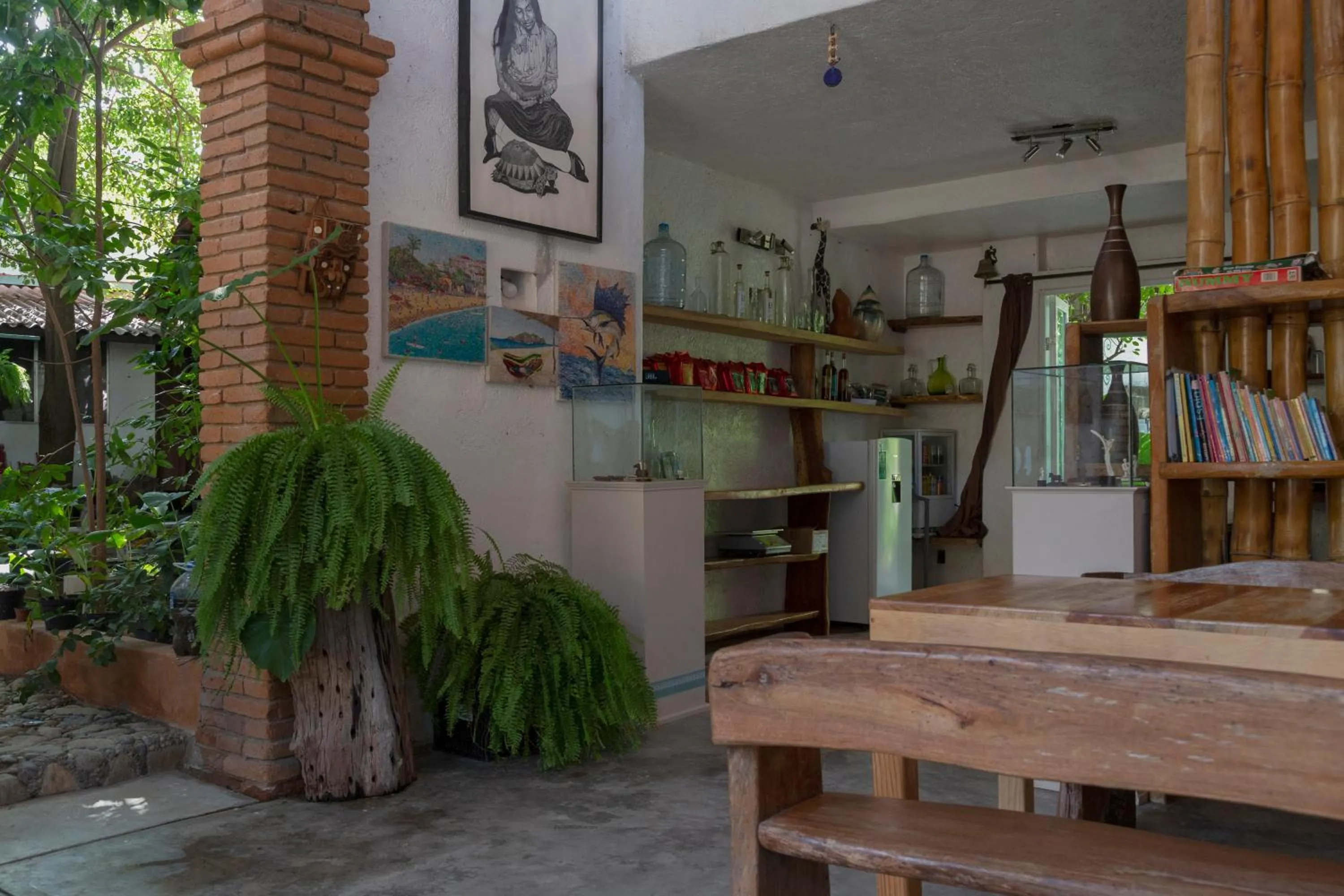 Library in Hotel Casa Lasibe Café