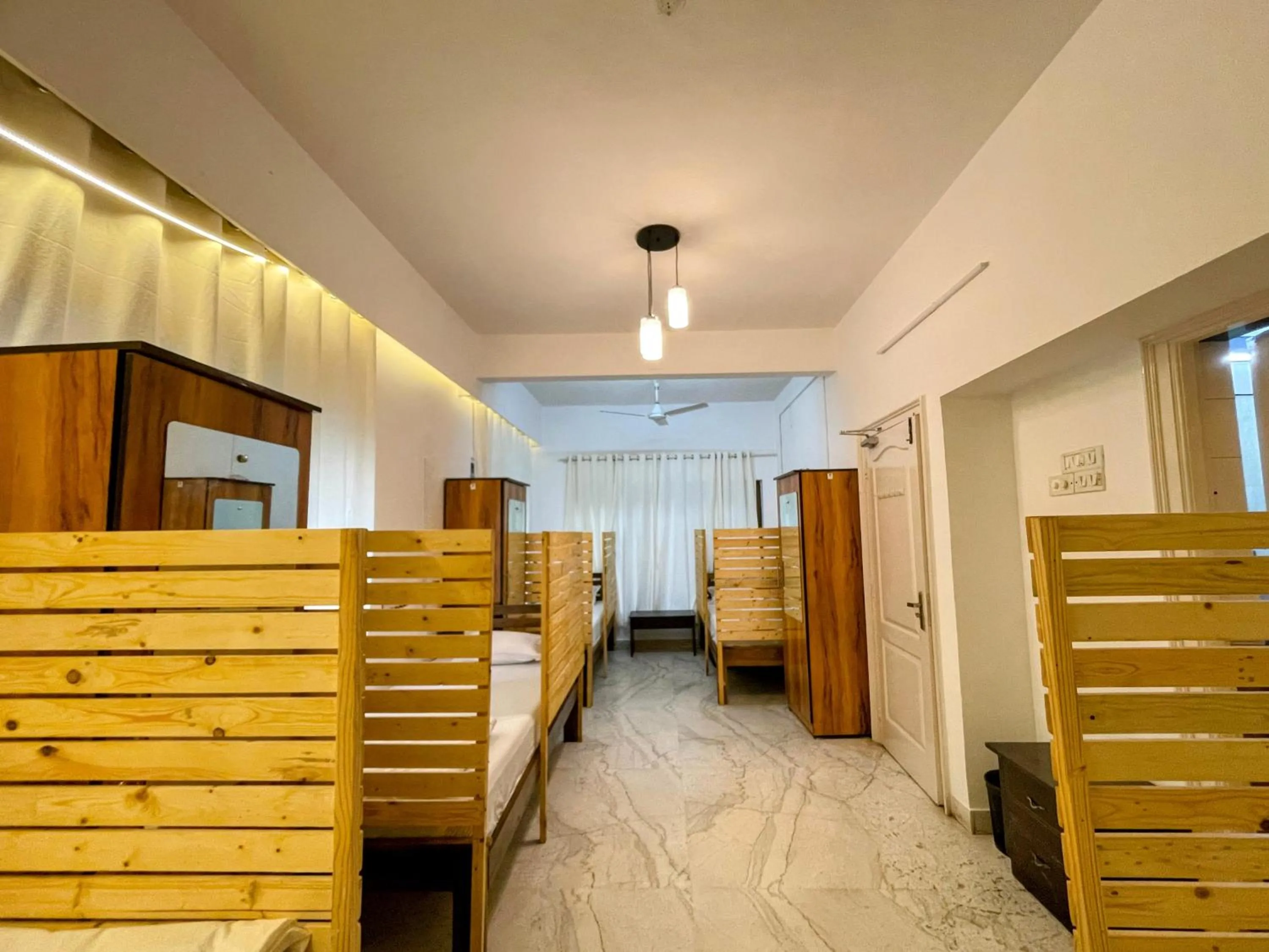 Single Bed in Dormitory Room in HOSHTEL99 - LUX - Stay, Cowork and Cafe - Luxurious Twin Bungalow