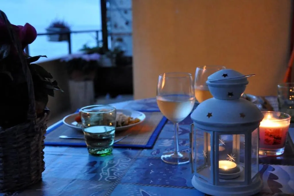 Balcony/Terrace in Riccio di Mare - Large and bright flat on the sea