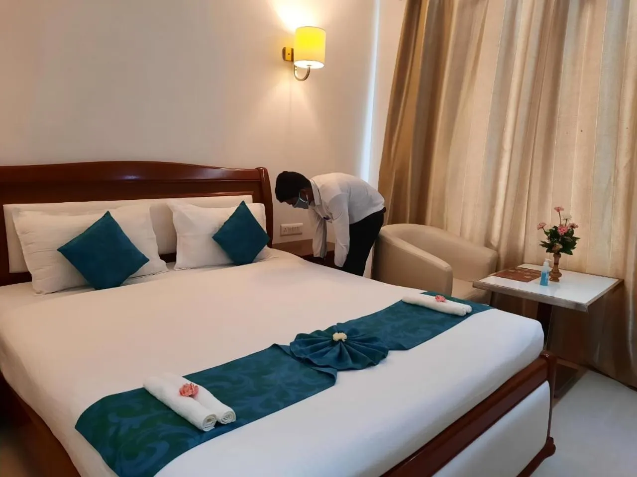 Photo of the whole room, Bed in Hotel SS Palace , Rameswaram