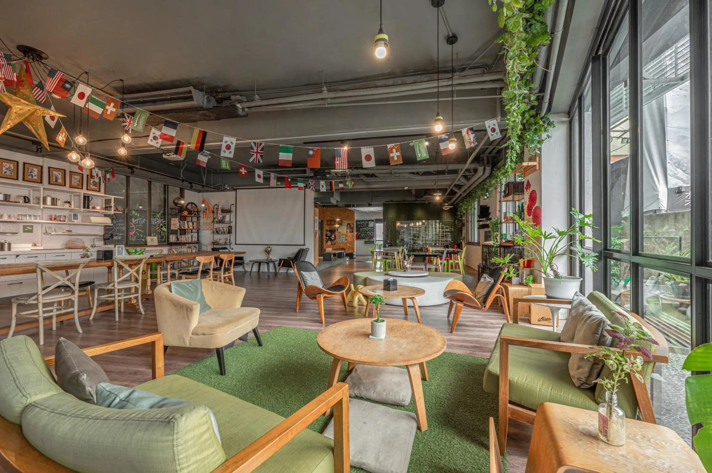 Seating area in Light Hostel - Tainan