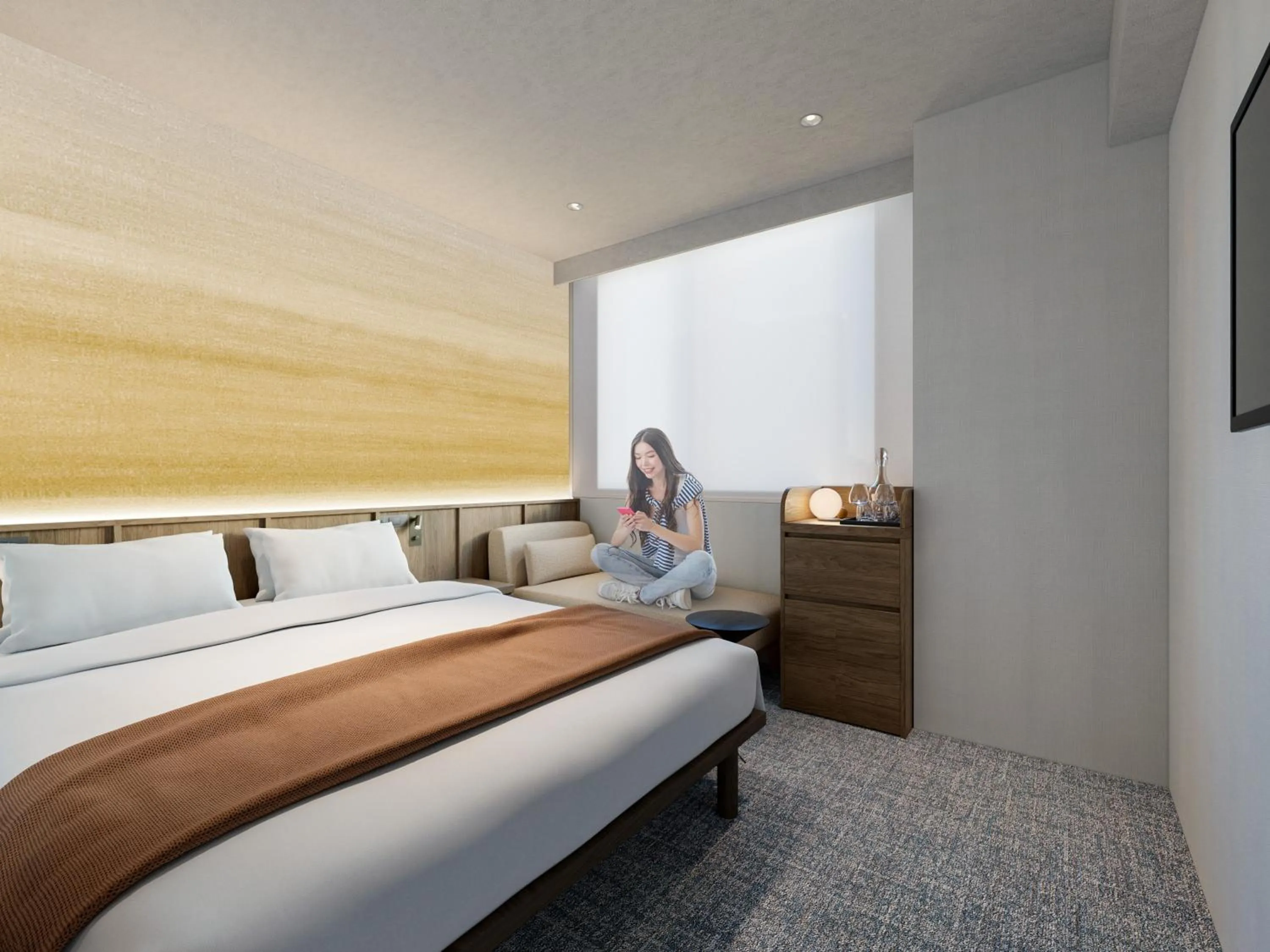 Bed in The OneFive Tokyo Kameido