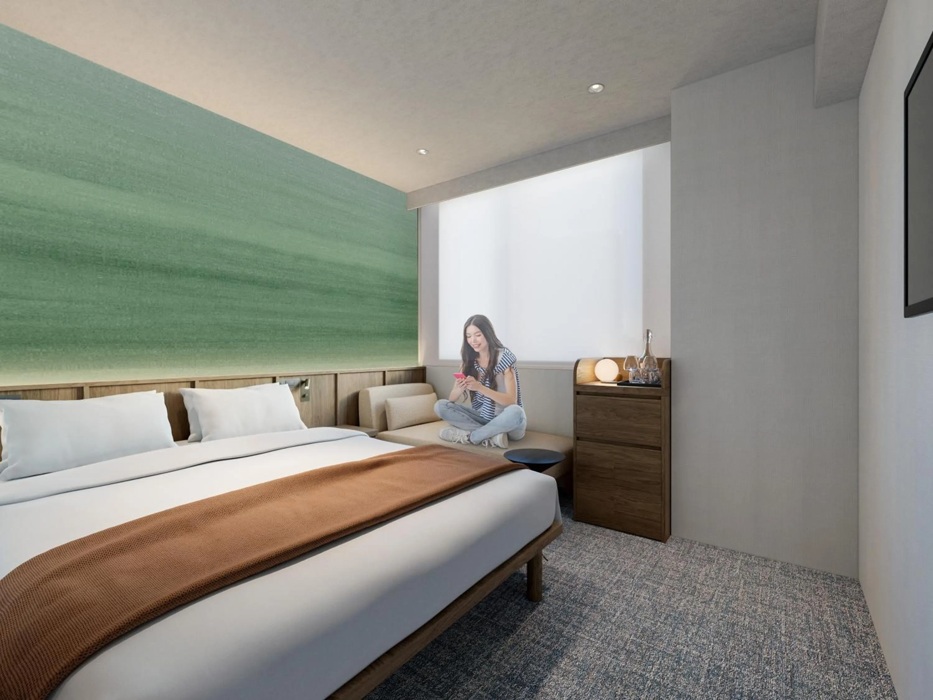 Bed in The OneFive Tokyo Kameido