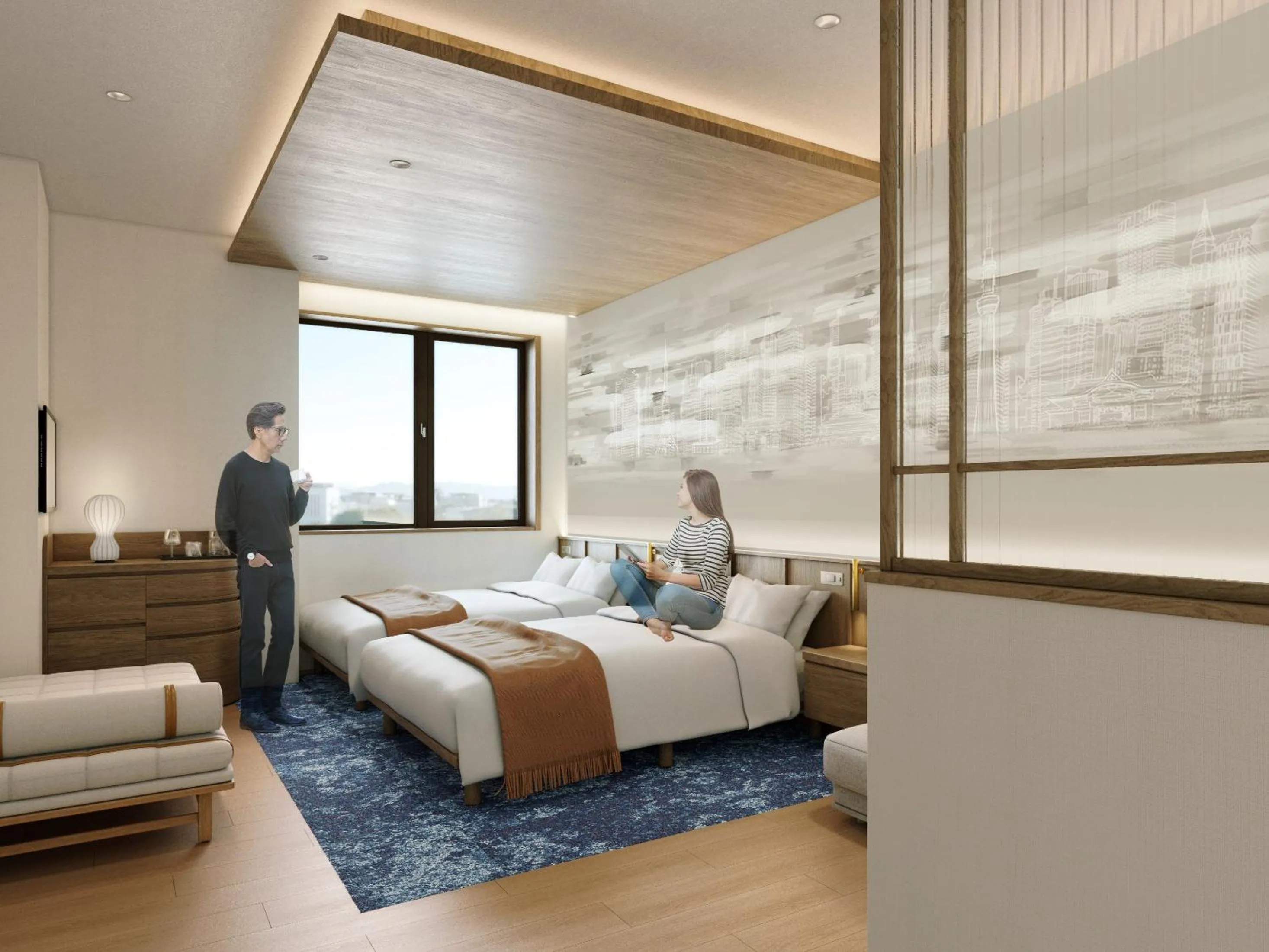 Bed in The OneFive Tokyo Kameido