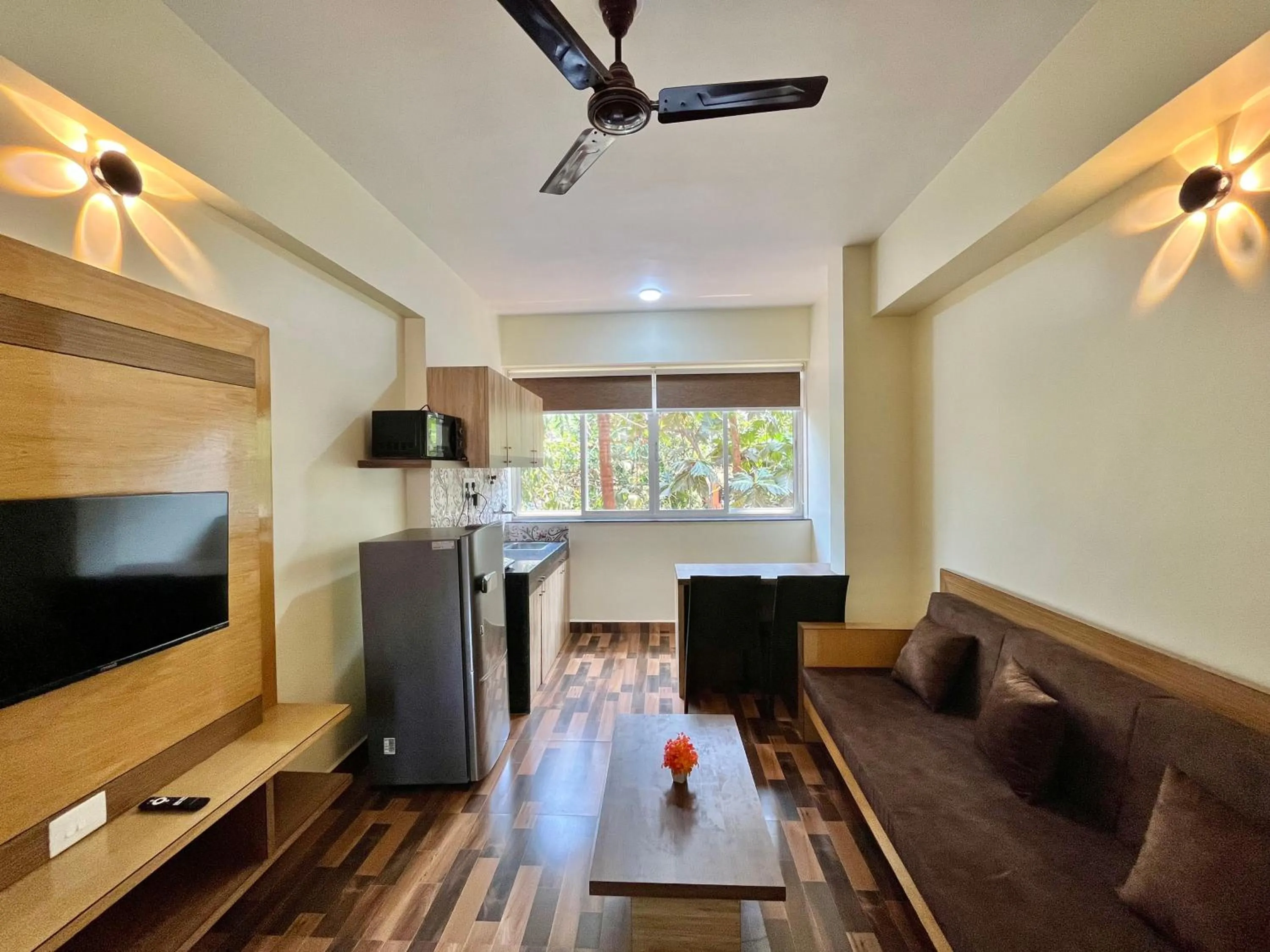 Patio in Lykke Suites- 2-min Drive to Colva Beach-By Goan Felicidade Hospitality PVT LTD