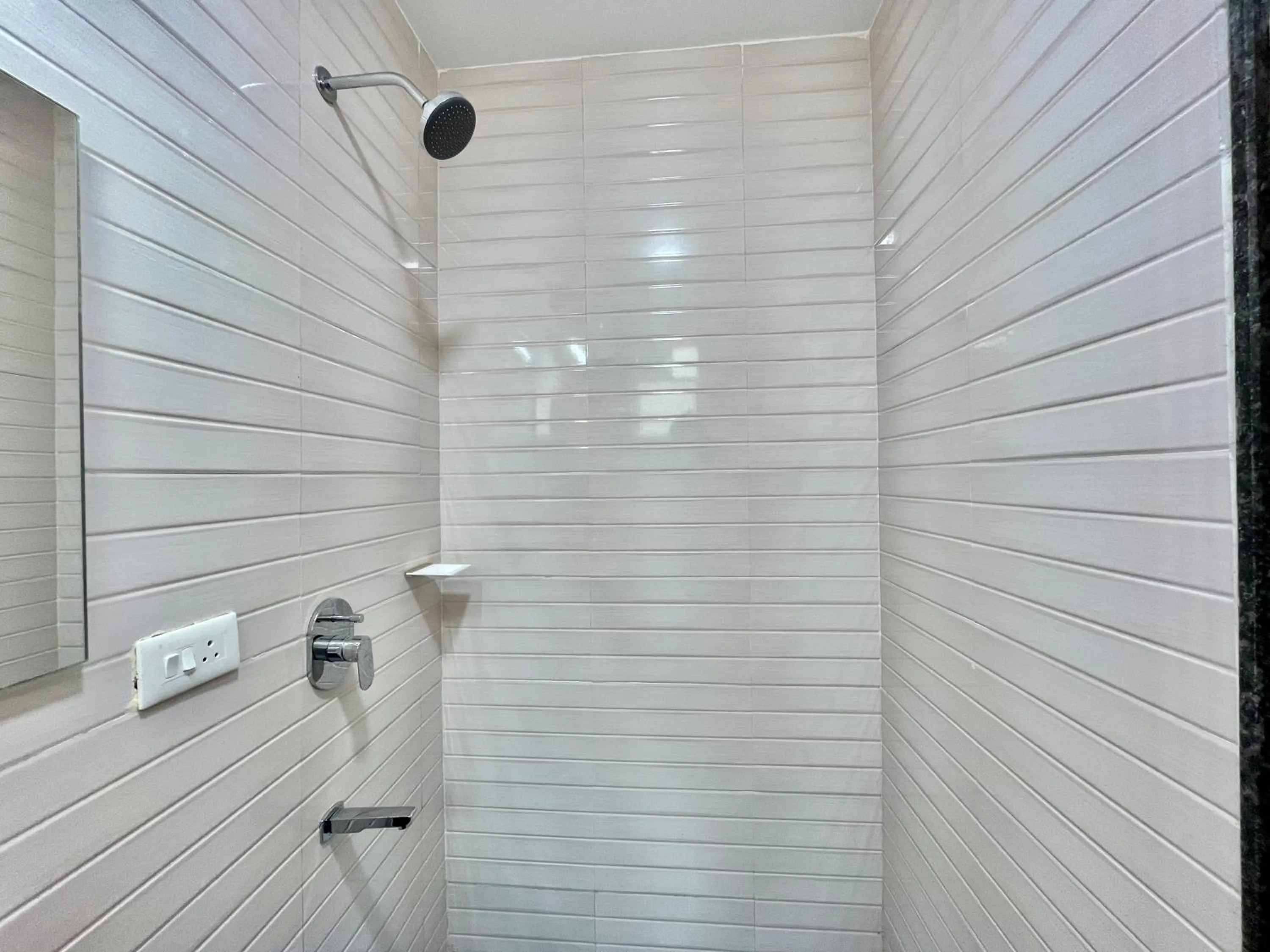 Shower in Lykke Suites- 2-min Drive to Colva Beach-By Goan Felicidade Hospitality PVT LTD