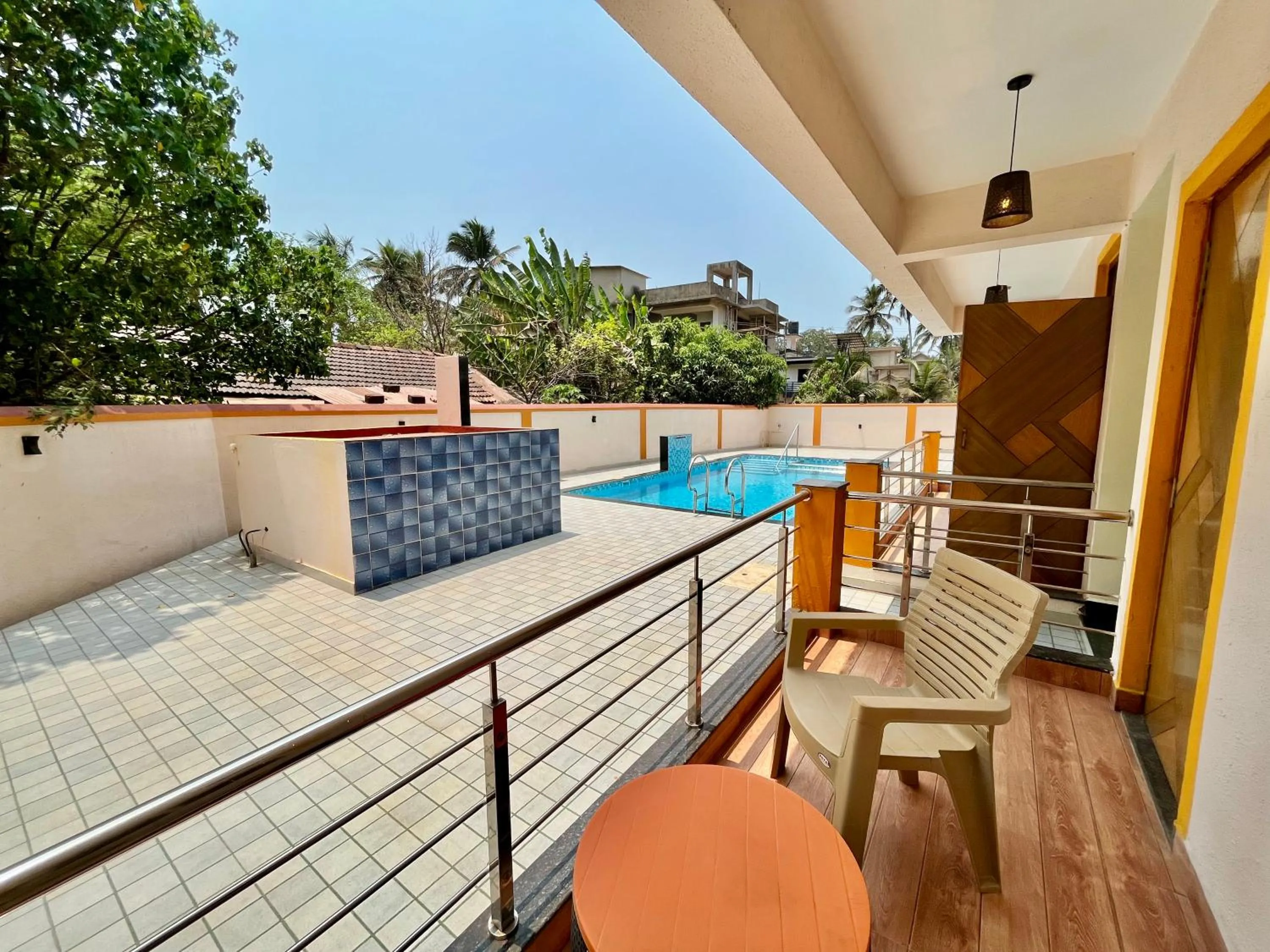 Balcony/Terrace in Lykke Suites- 2-min Drive to Colva Beach-By Goan Felicidade Hospitality PVT LTD