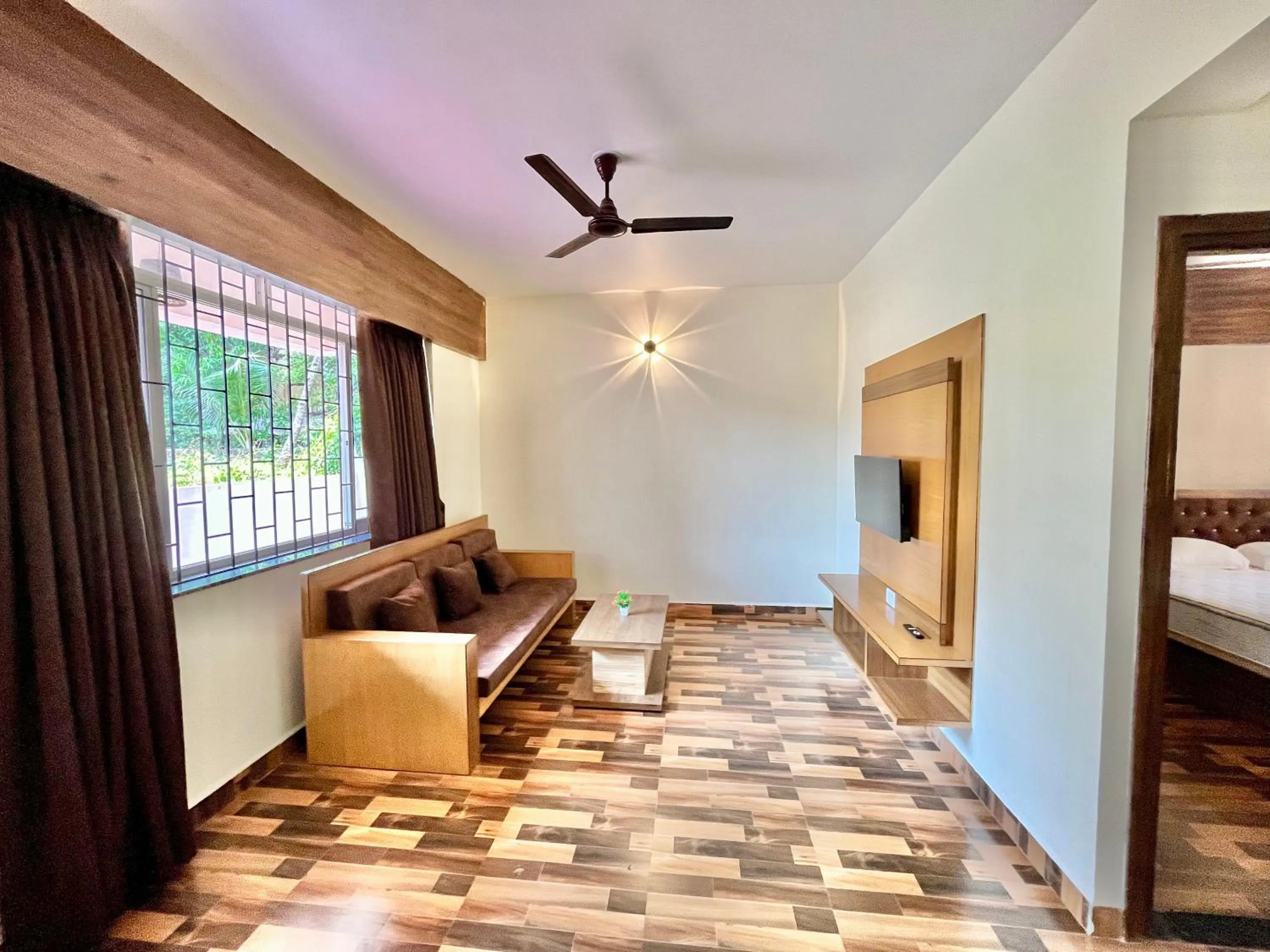 View (from property/room), Bed in Lykke Suites- 2-min Drive to Colva Beach-By Goan Felicidade Hospitality PVT LTD