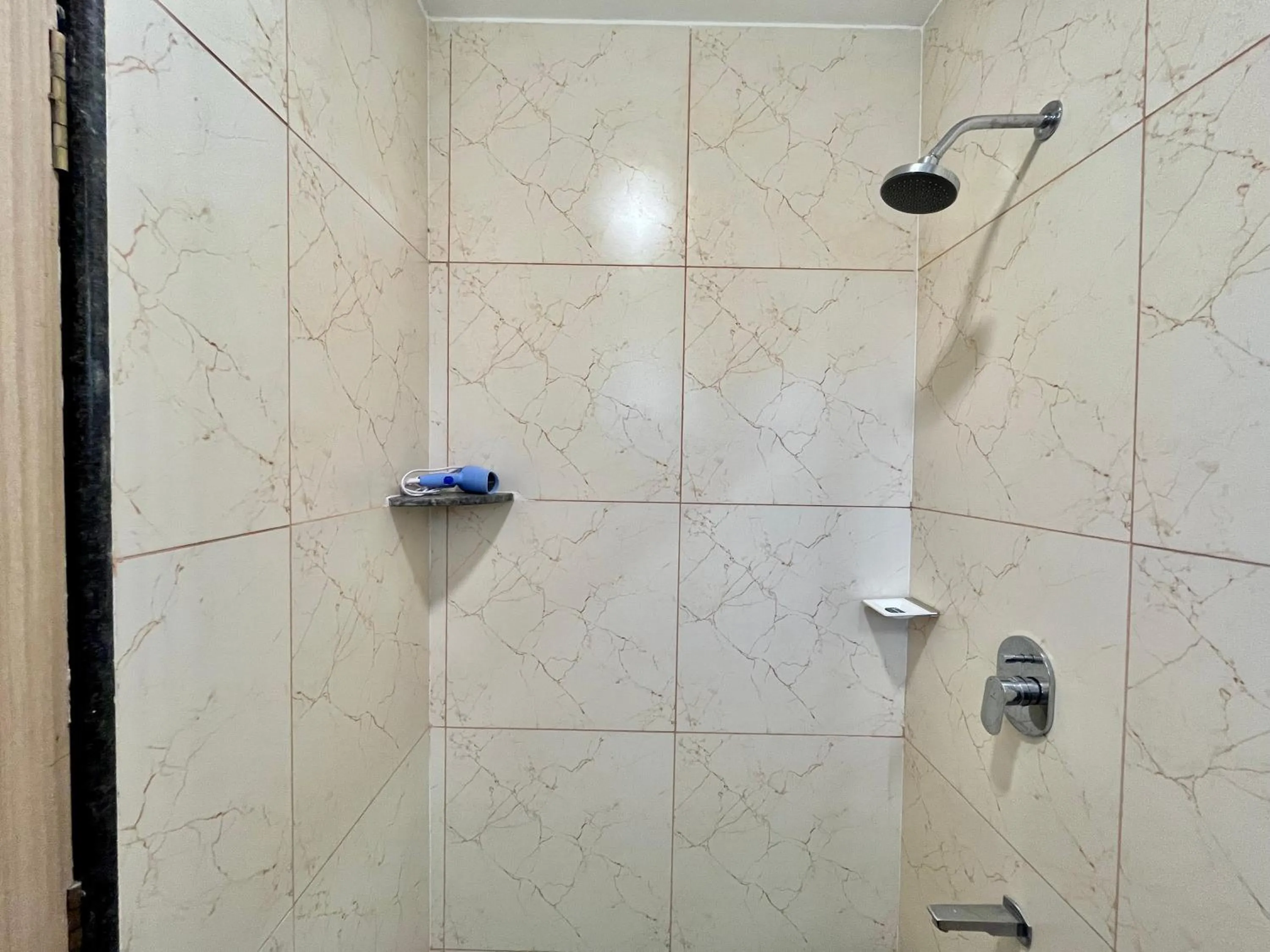Shower in Lykke Suites- 2-min Drive to Colva Beach-By Goan Felicidade Hospitality PVT LTD