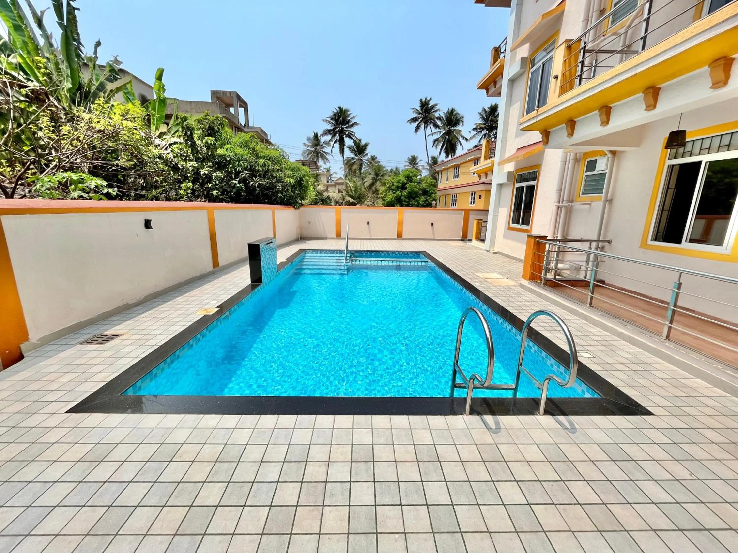 Swimming pool in Lykke Suites- 2-min Drive to Colva Beach-By Goan Felicidade Hospitality PVT LTD