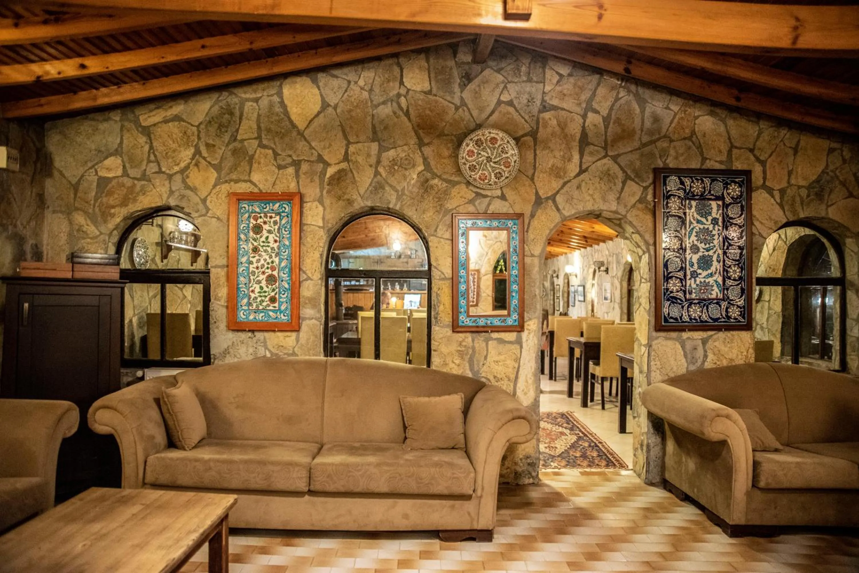 Seating area in Fener Motel