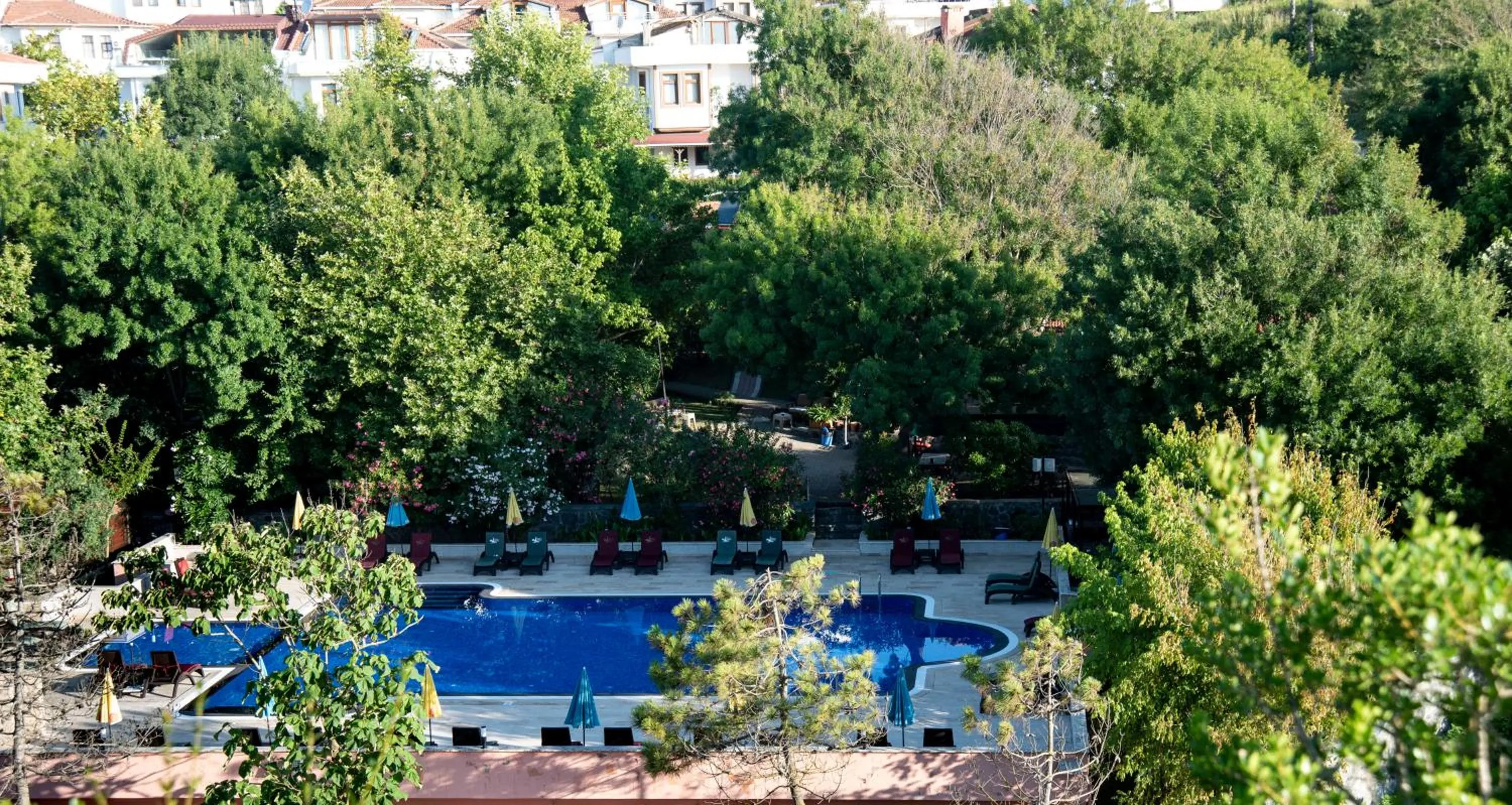 Pool view in Fener Motel