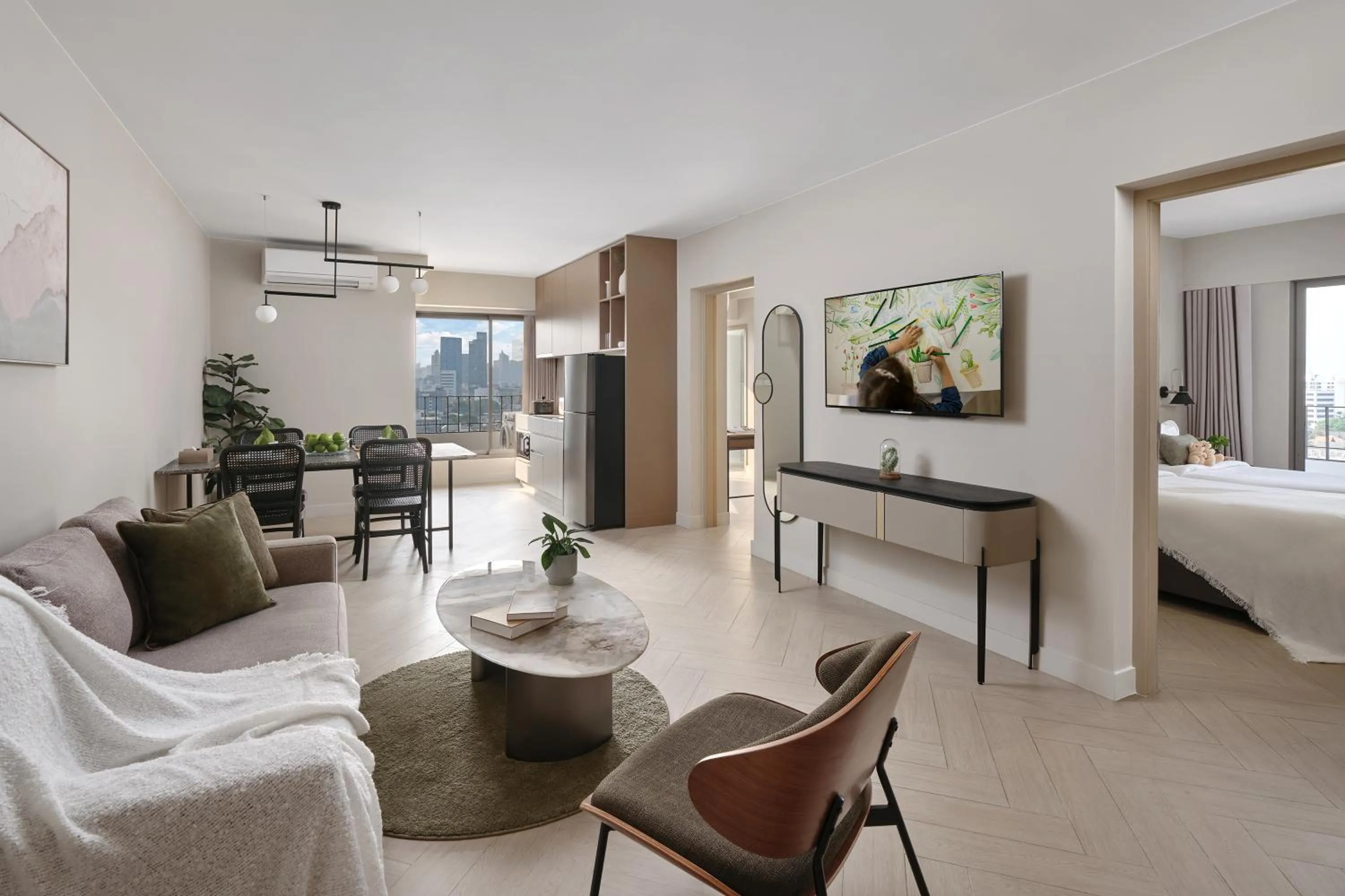 TV and multimedia, Bed in Somerset Sukhumvit 71 Bangkok