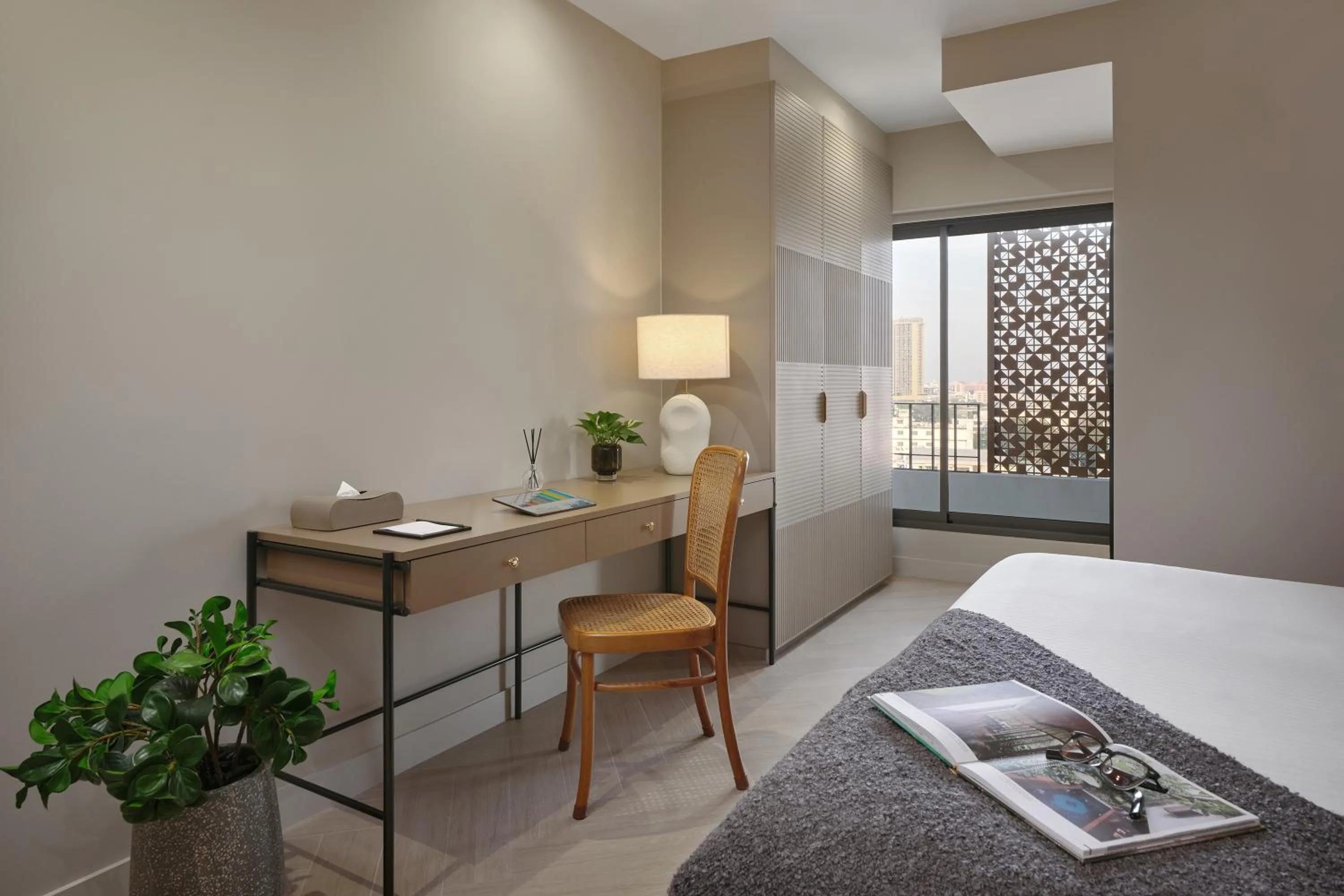 wardrobe, Bed in Somerset Sukhumvit 71 Bangkok