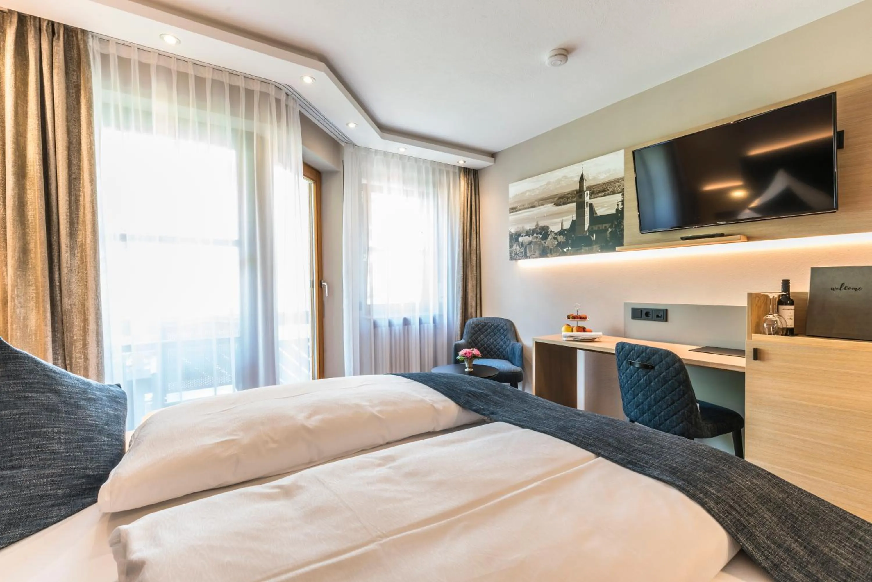 Bed in Hotel Garni Villa Rosengarten