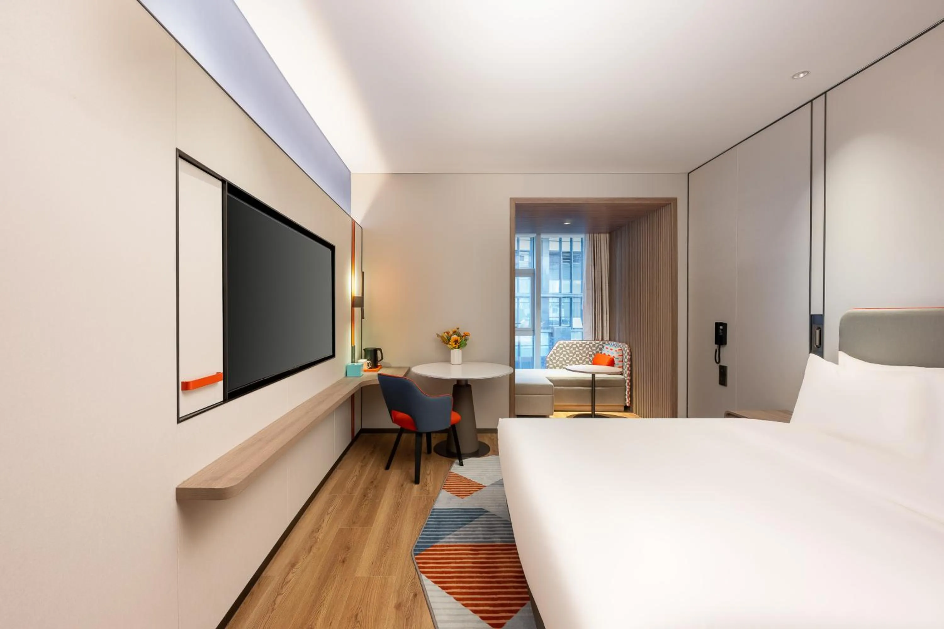 Decorative detail, Bed in Holiday Inn Express Shenzhen Guangming by IHG