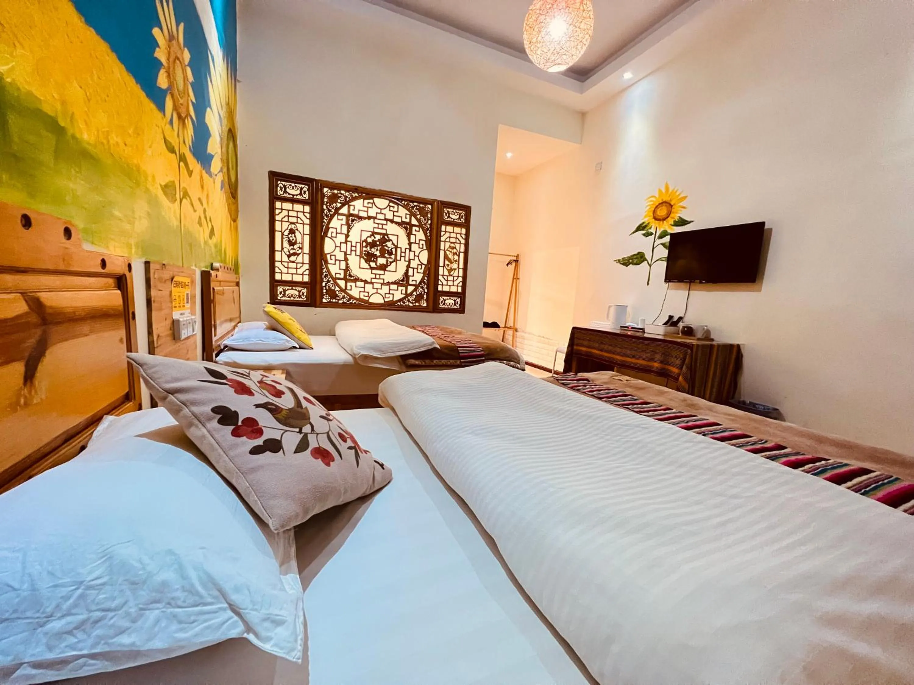 Bed in Shangri-La Chudengshuo Homestay楚登硕民宿