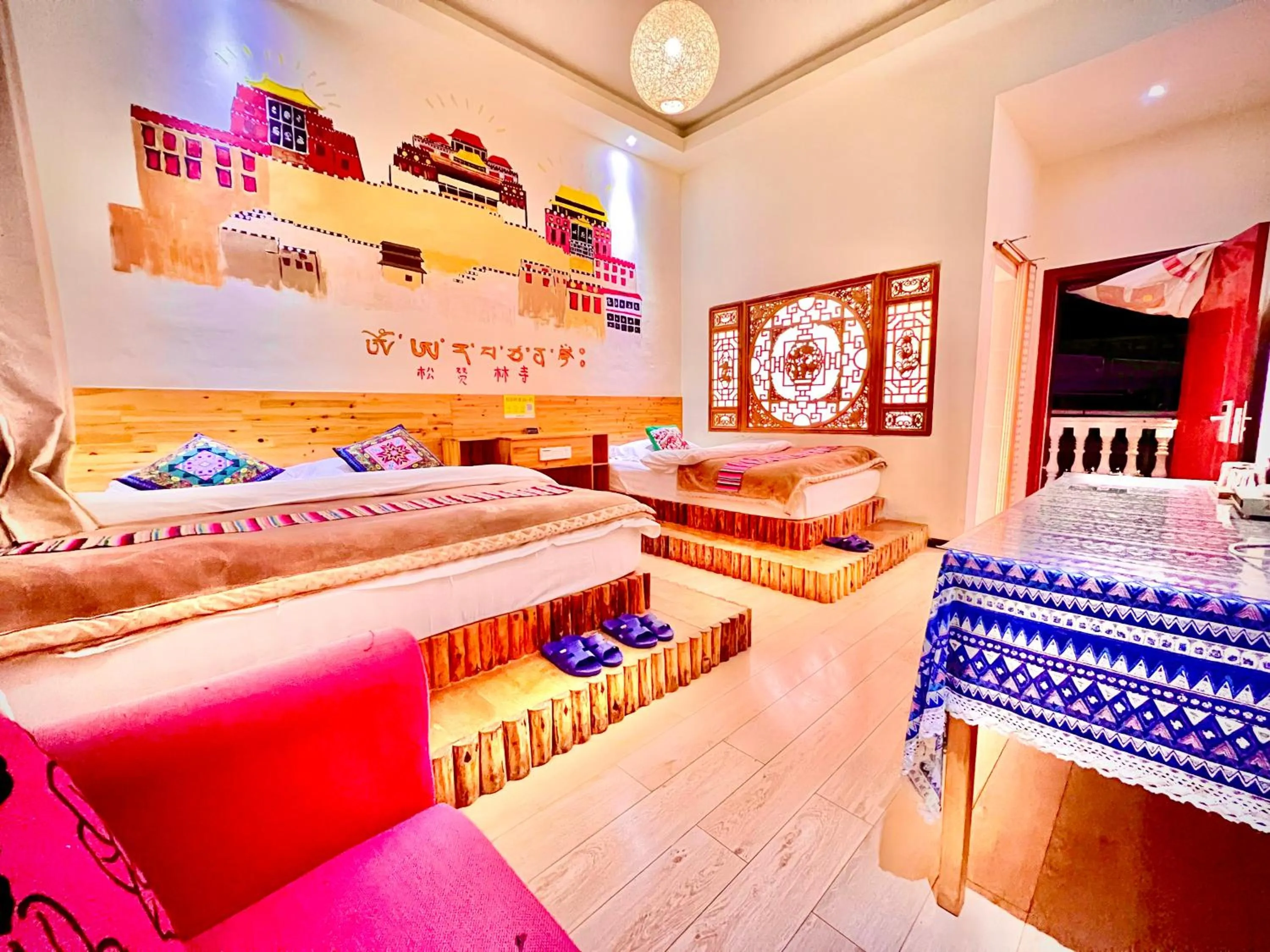 Bed in Shangri-La Chudengshuo Homestay楚登硕民宿