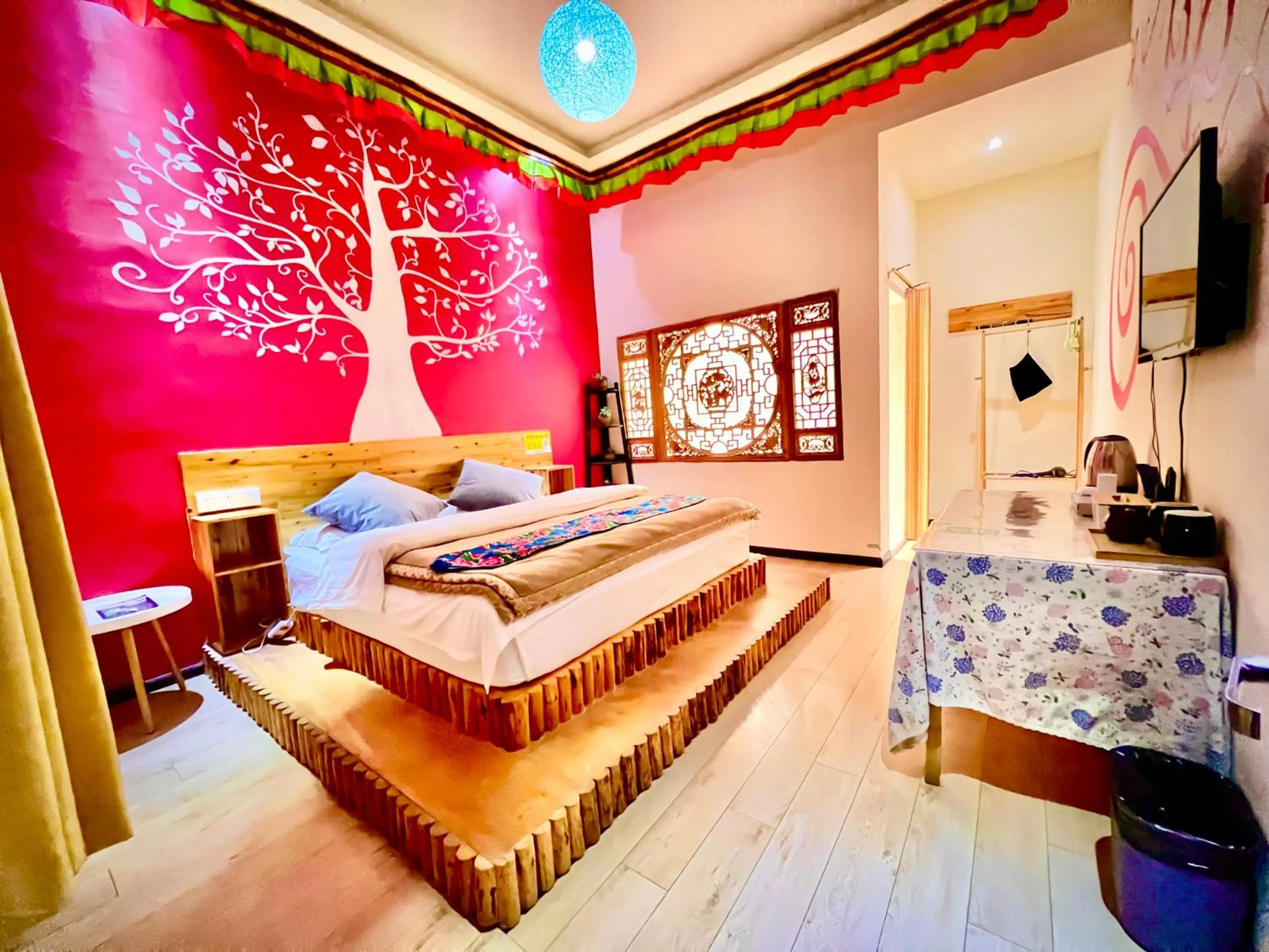 Bed in Shangri-La Chudengshuo Homestay楚登硕民宿