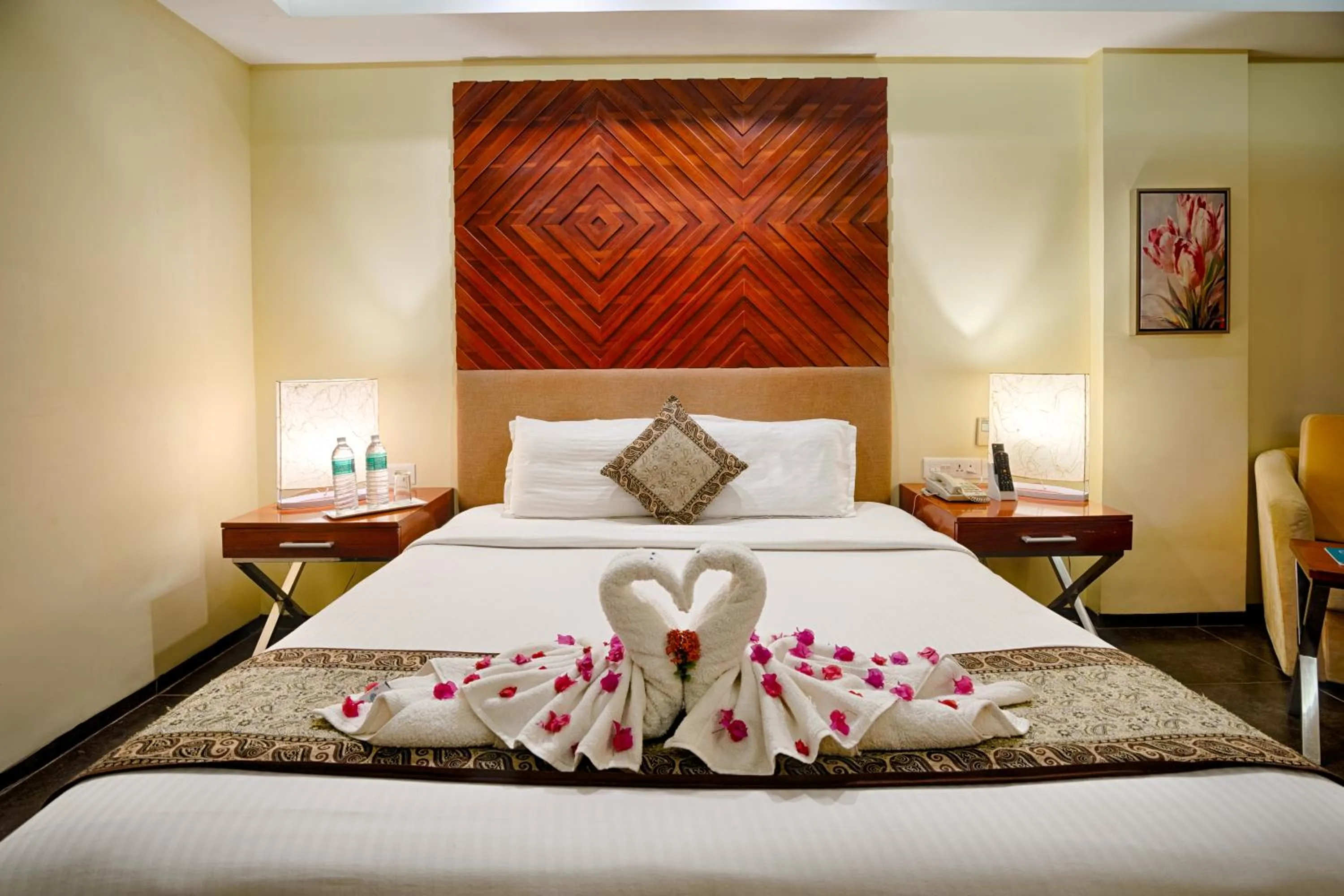Bed in Grand Serenaa Hotel & Resorts, Auroville