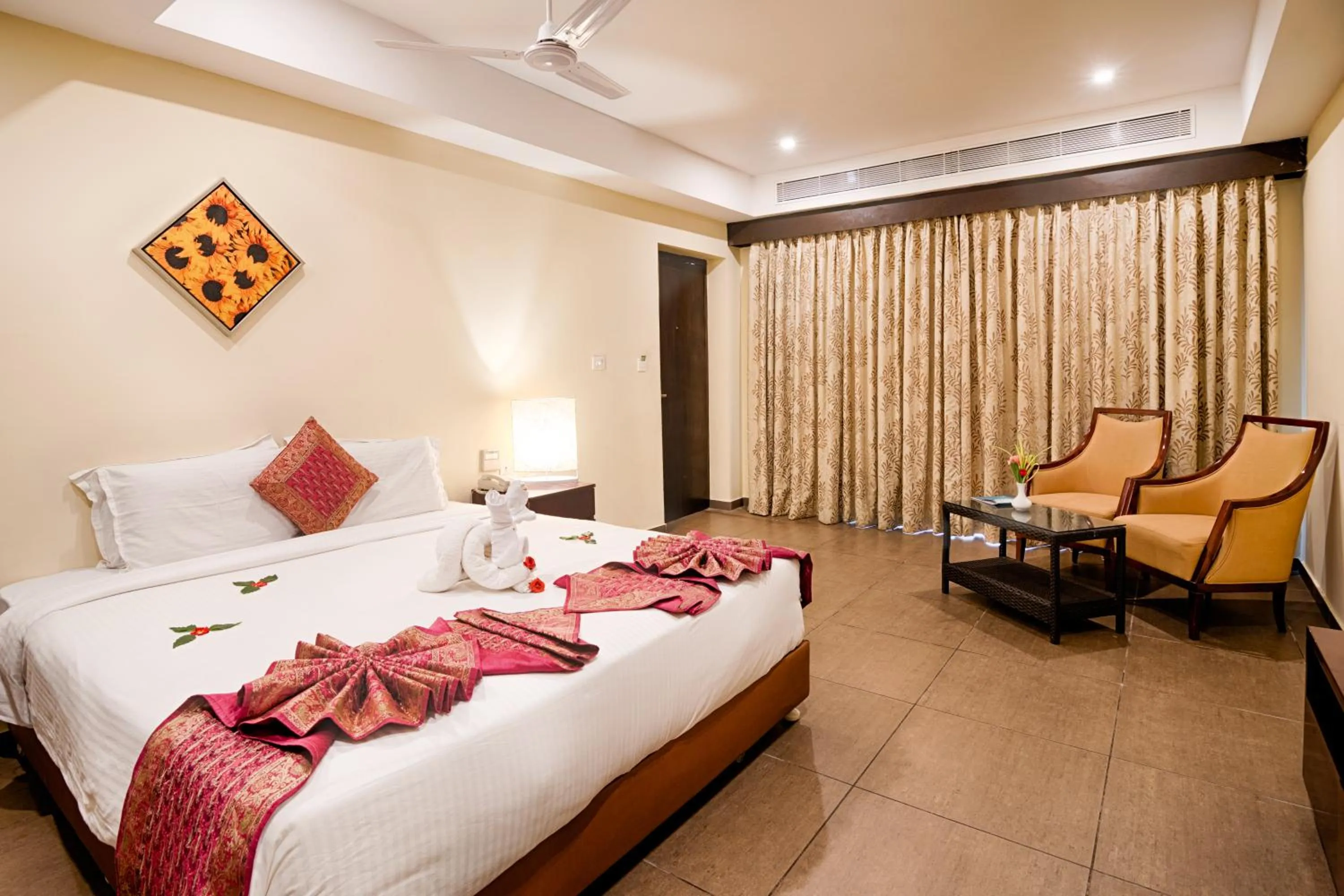 Bed in Grand Serenaa Hotel & Resorts, Auroville