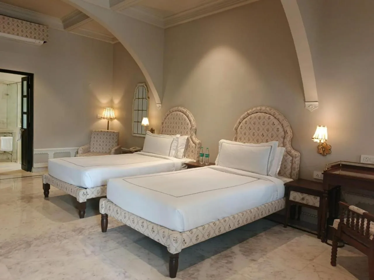 Bed in Daulatgarh Resort