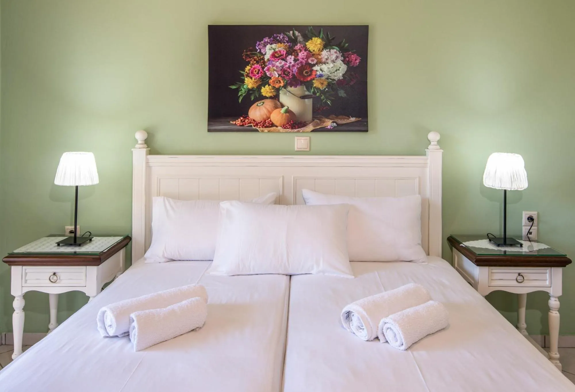 Bed in Stamatakis Boutique Studios