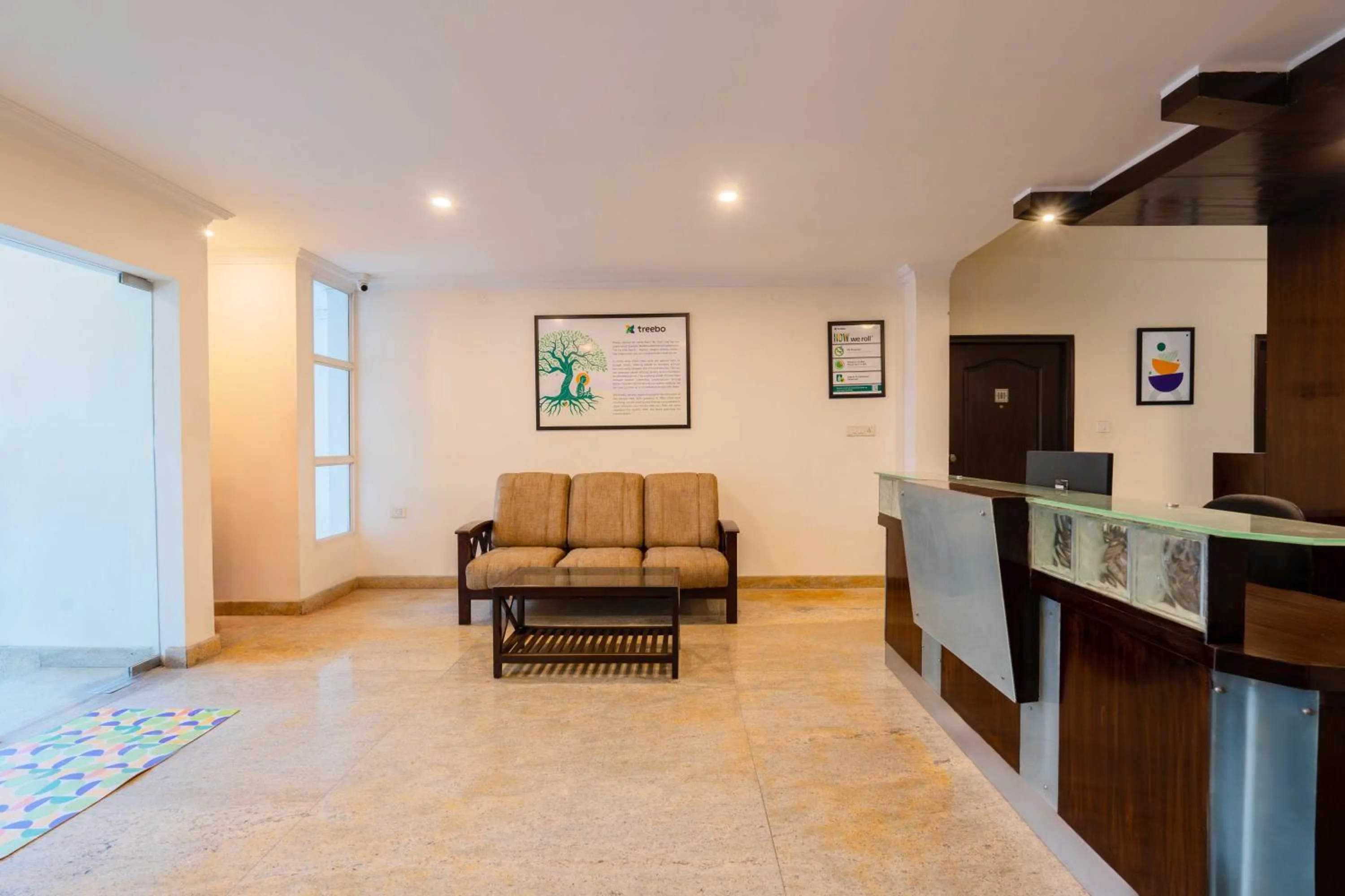 Seating area in Treebo Ivory White Inn