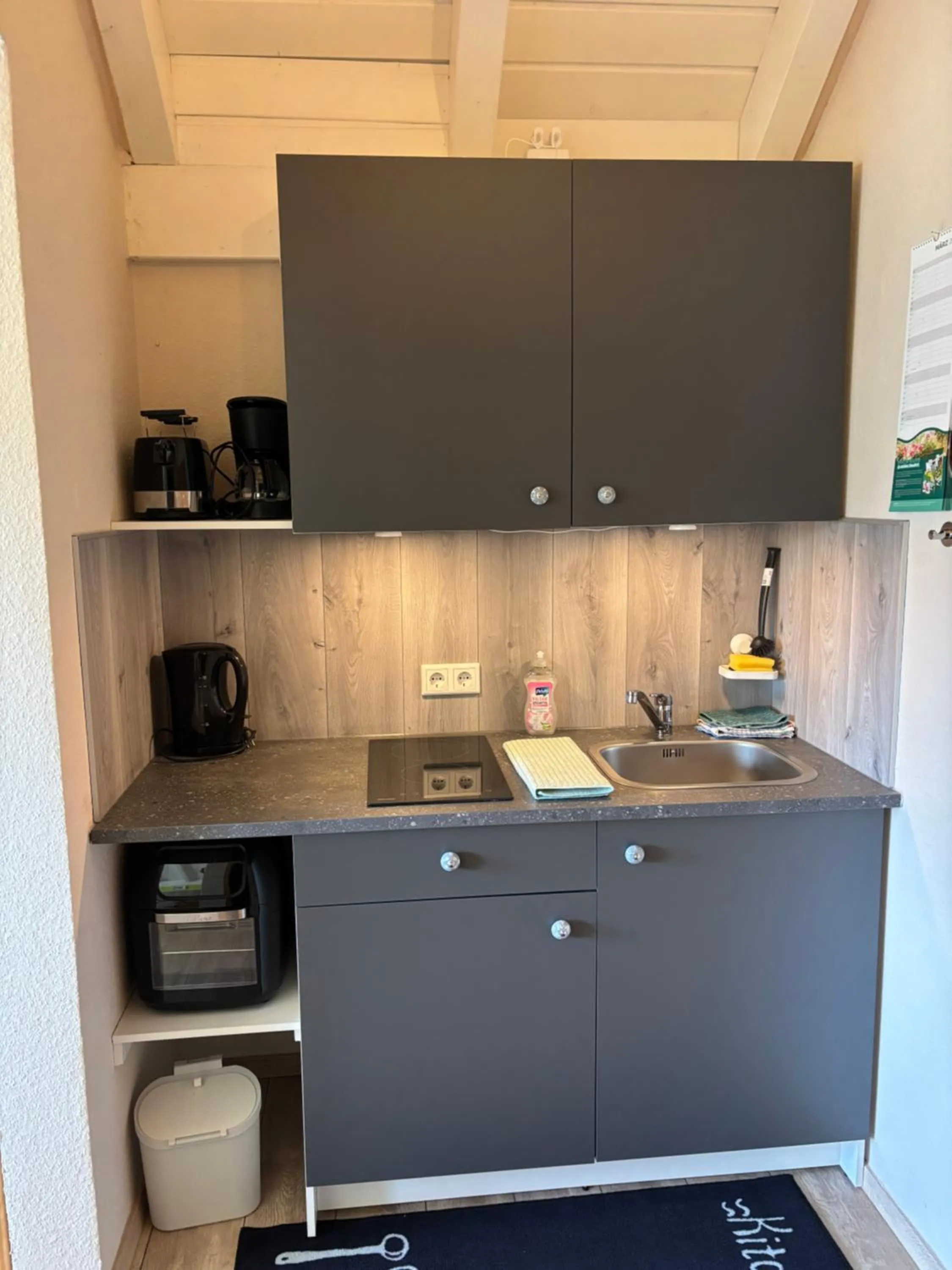 Kitchen or kitchenette in Gästehaus Steker