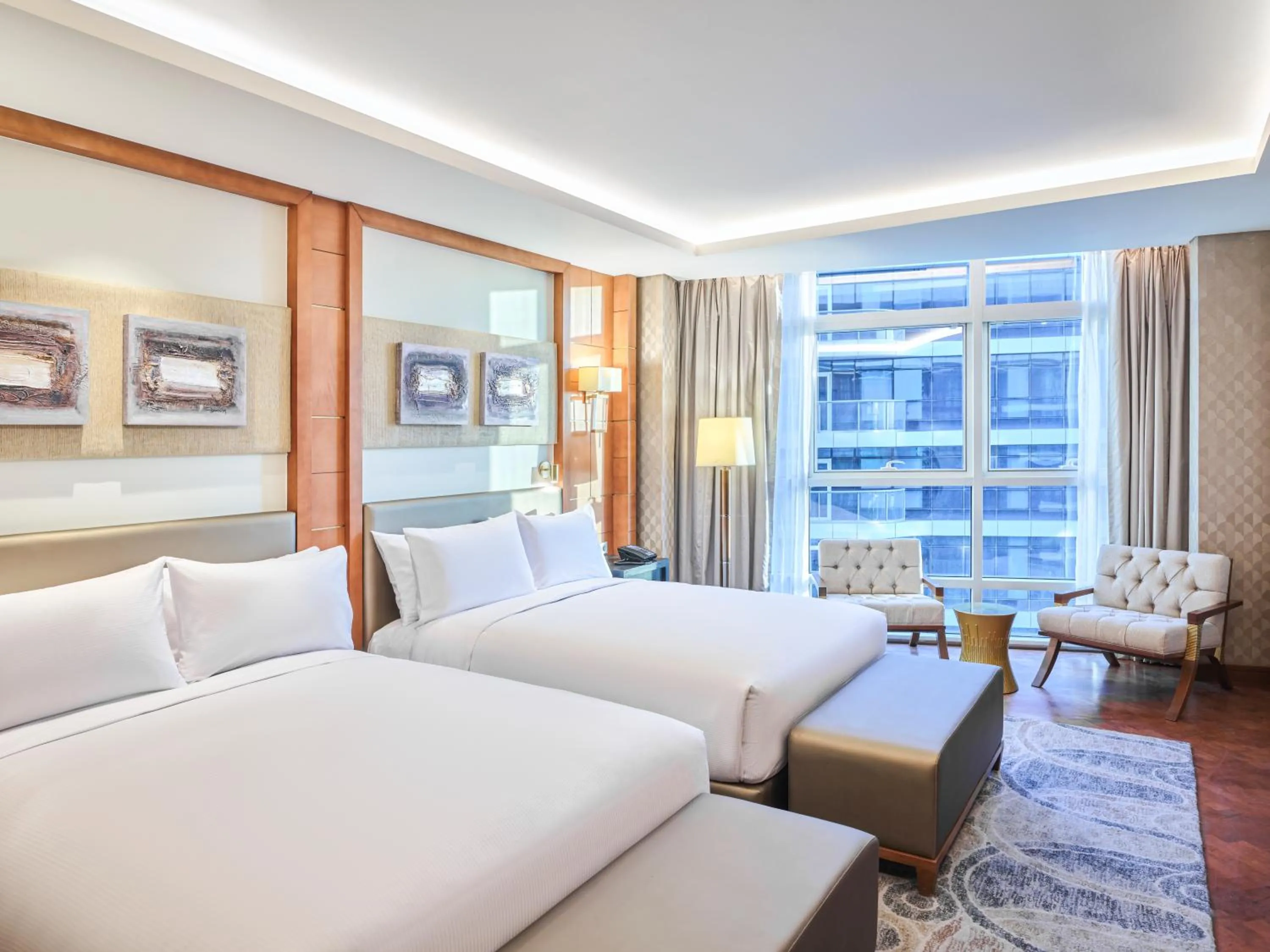 Bed in Hilton Cairo Nile Maadi